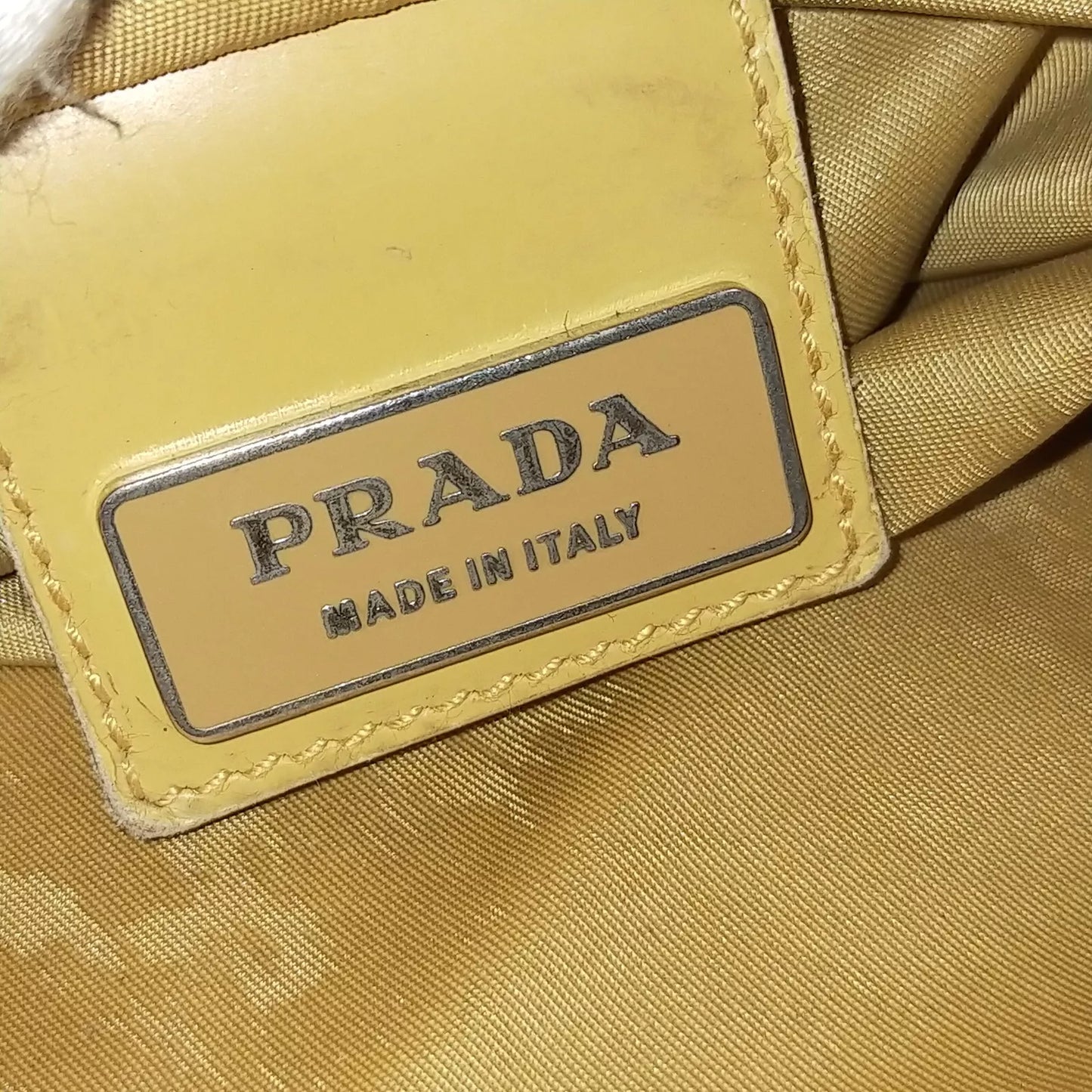 Original/Auth Prada - Tessuto Umhängetasche - Nylon - Beige