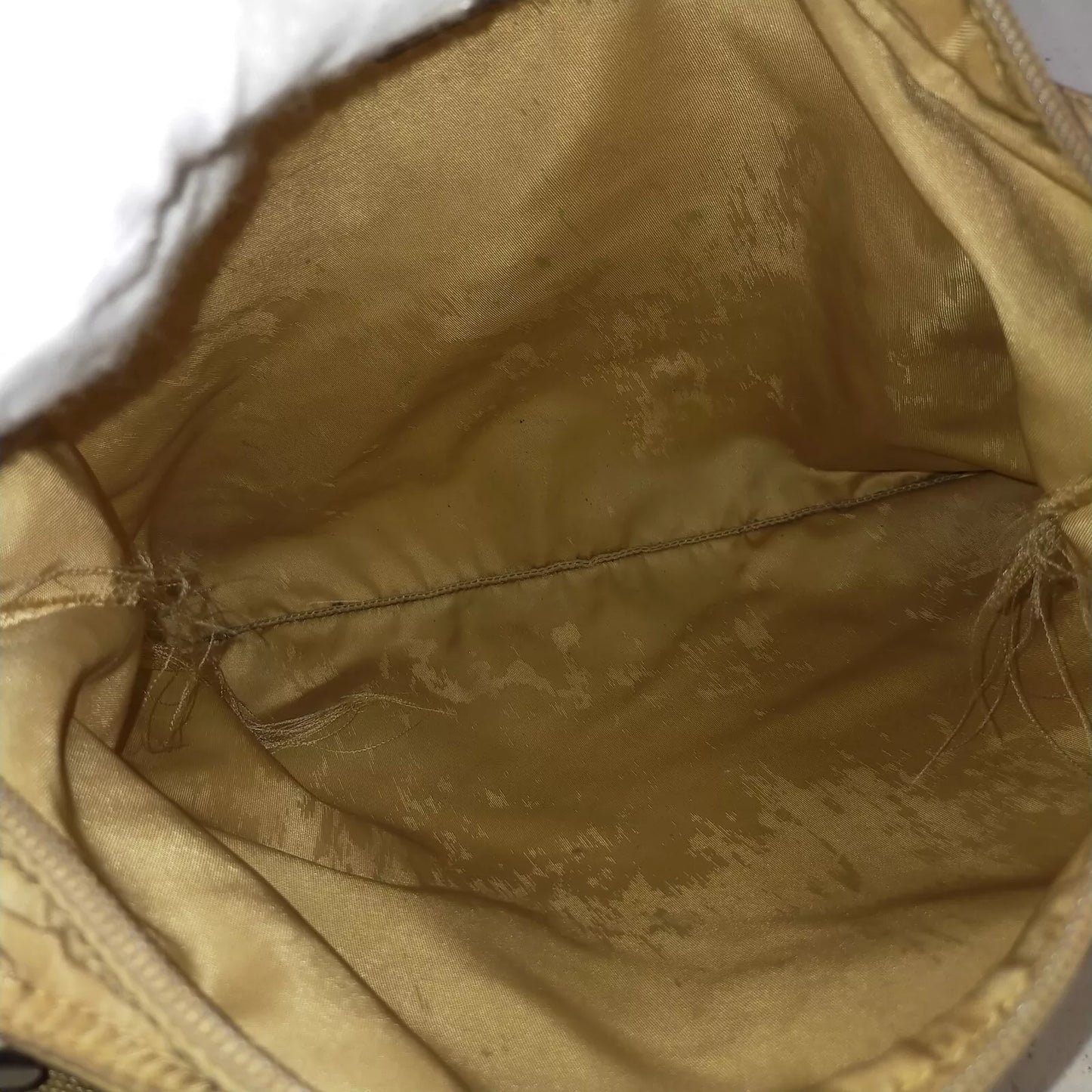 Original/Auth Prada - Tessuto Umhängetasche - Nylon - Beige