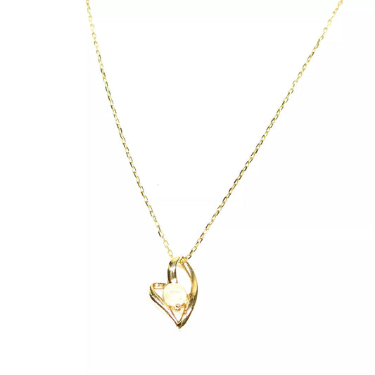 Original/Auth - Anhänger mit Kette - Gold und Quarz - 10k / 417er Gold - 40 cm