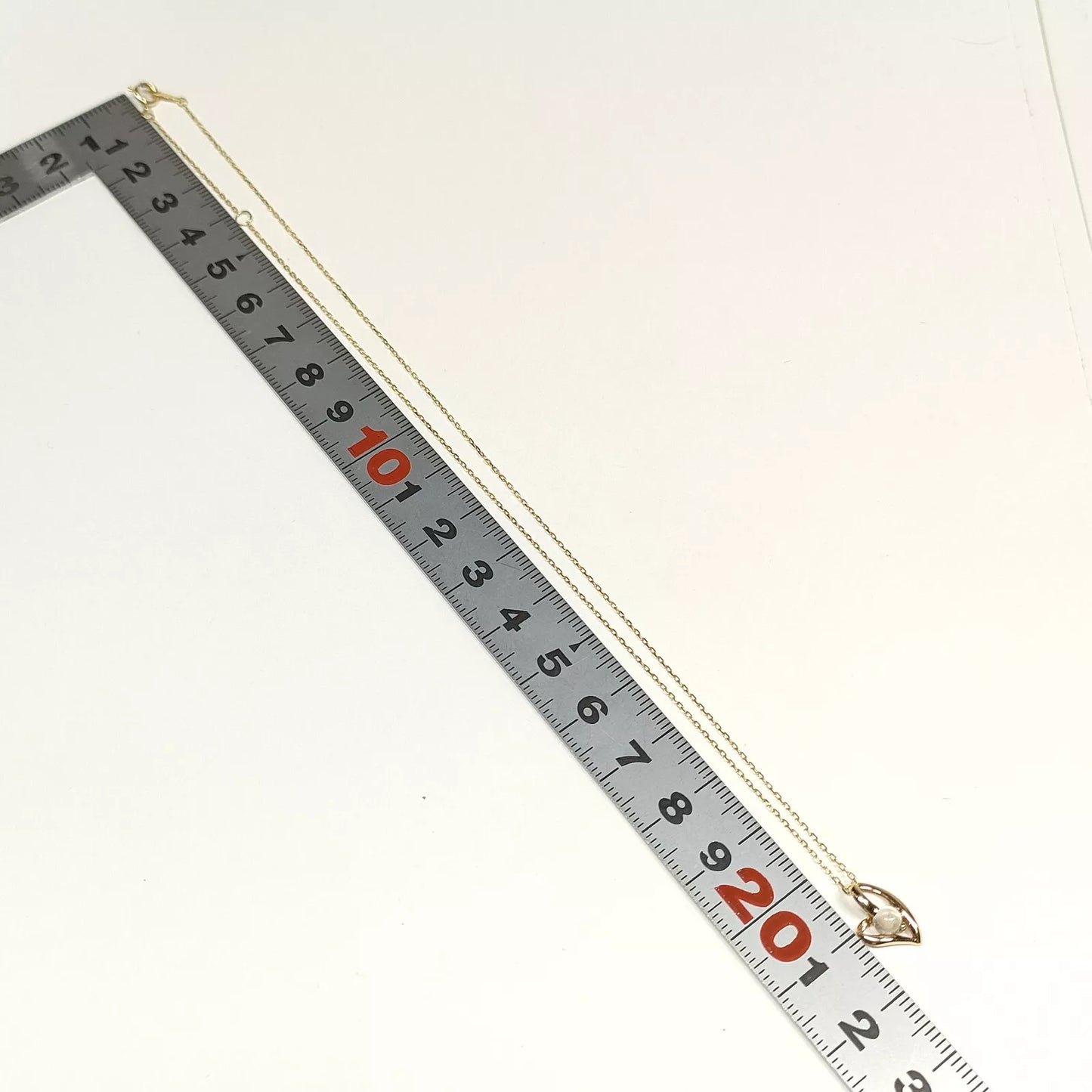 Original/Auth - Anhänger mit Kette - Gold und Quarz - 10k / 417er Gold - 40 cm