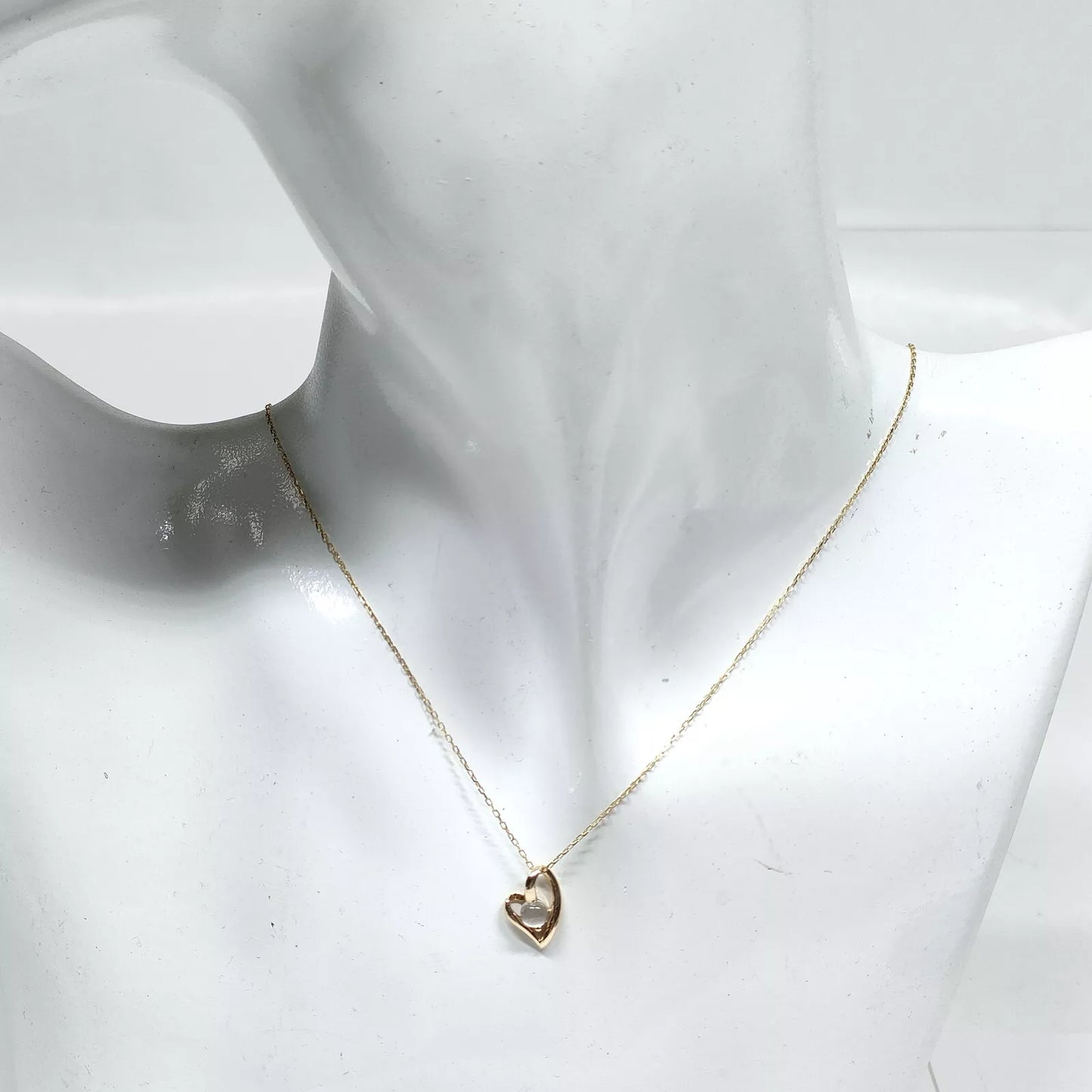 Original/Auth - Anhänger mit Kette - Gold und Quarz - 10k / 417er Gold - 40 cm