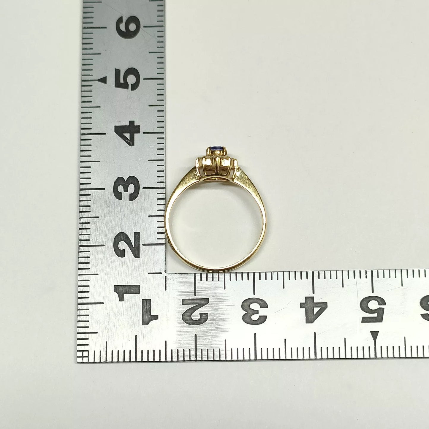 Original/Auth - Ring - Saphir / Diamanten - 18k Gold - 2,03g - Gr. 48