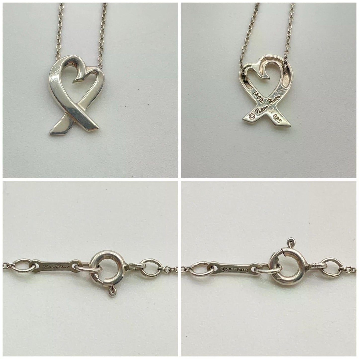 Original/Auth Tiffany & Co. - Halskette mit Anhänger - 925 Silber - 45 cm Kette