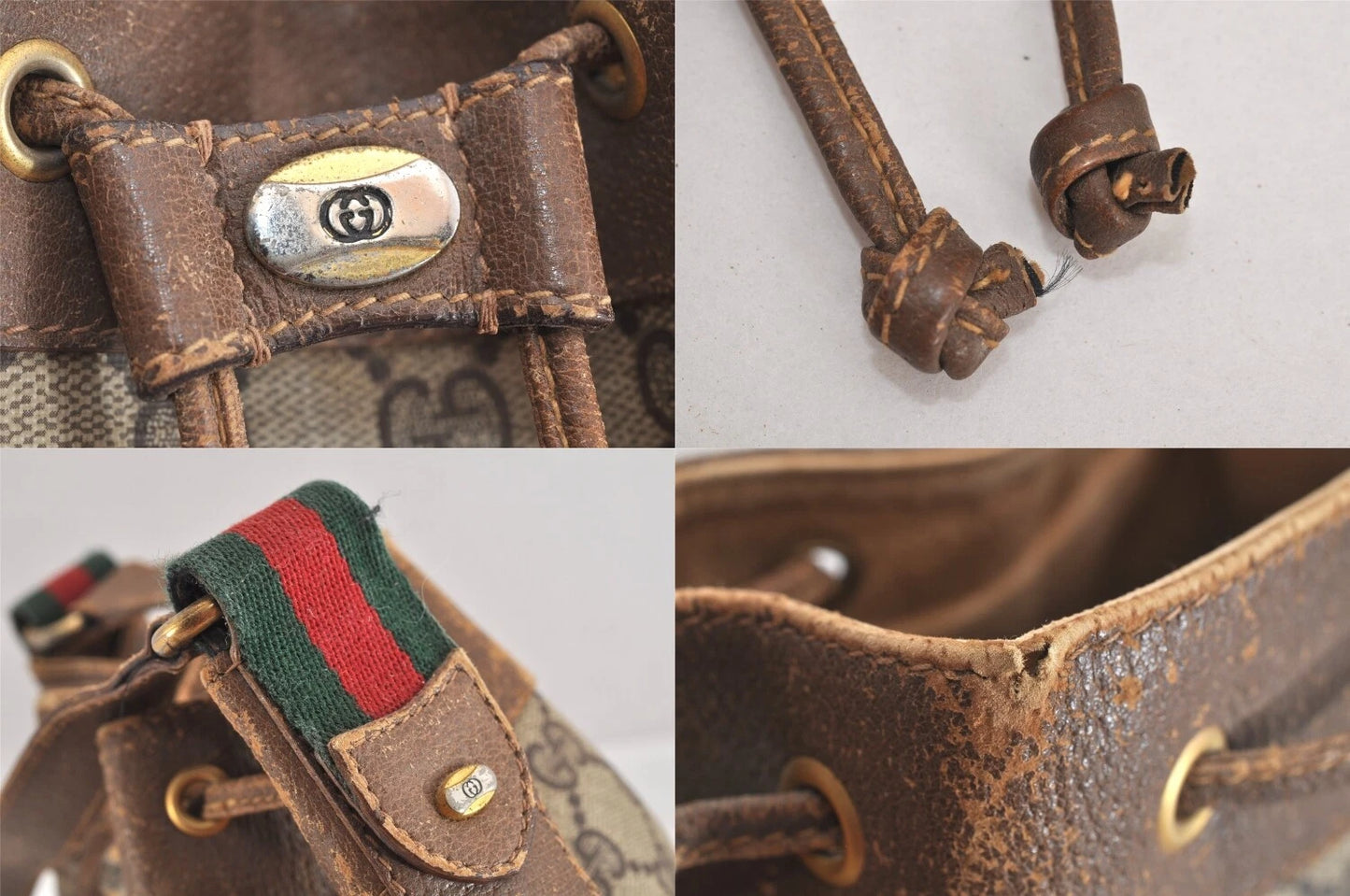 Original/Auth Gucci - Beutel Schultertasche - Klassisch - GG Sherry Line