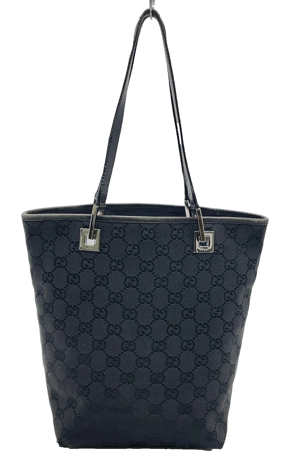 Original/Auth Gucci - Tote Bag Schultertasche - Klassisch - GG Canvas Schwarz