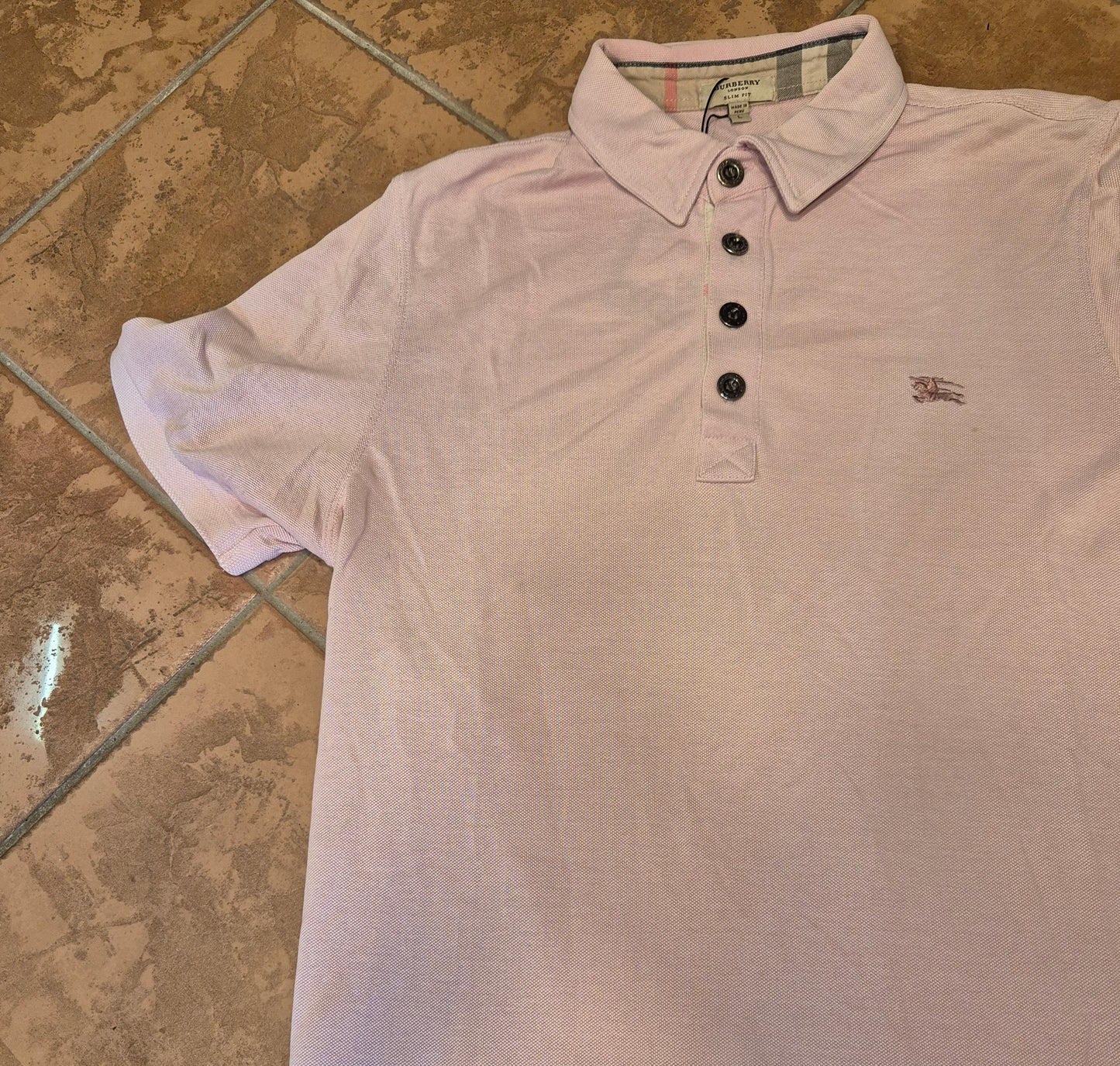 Burberry - Vintage Poloshirt - Rosa - Herren - L