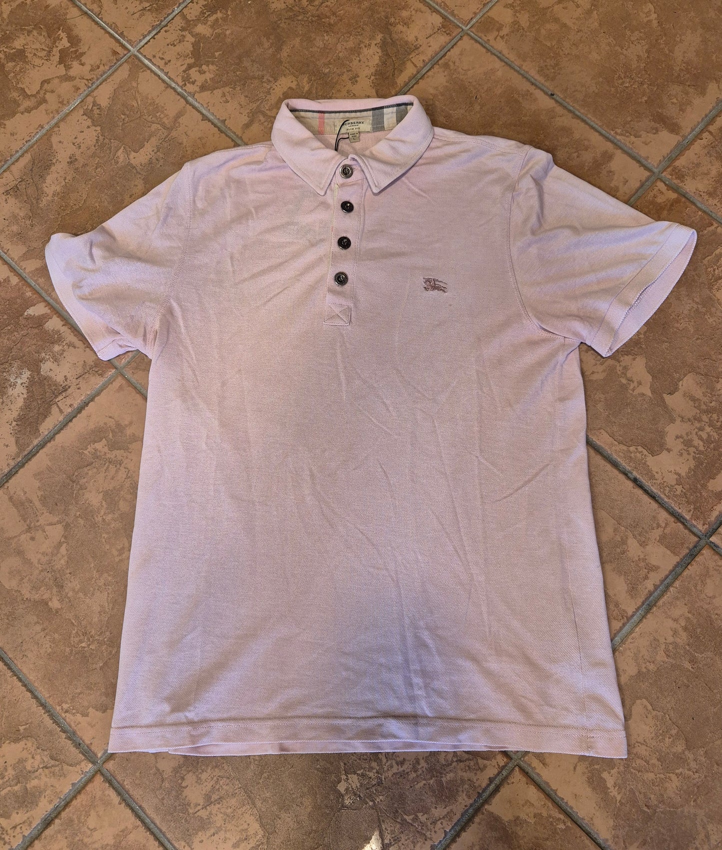 Burberry - Vintage Poloshirt - Rosa - Herren - L