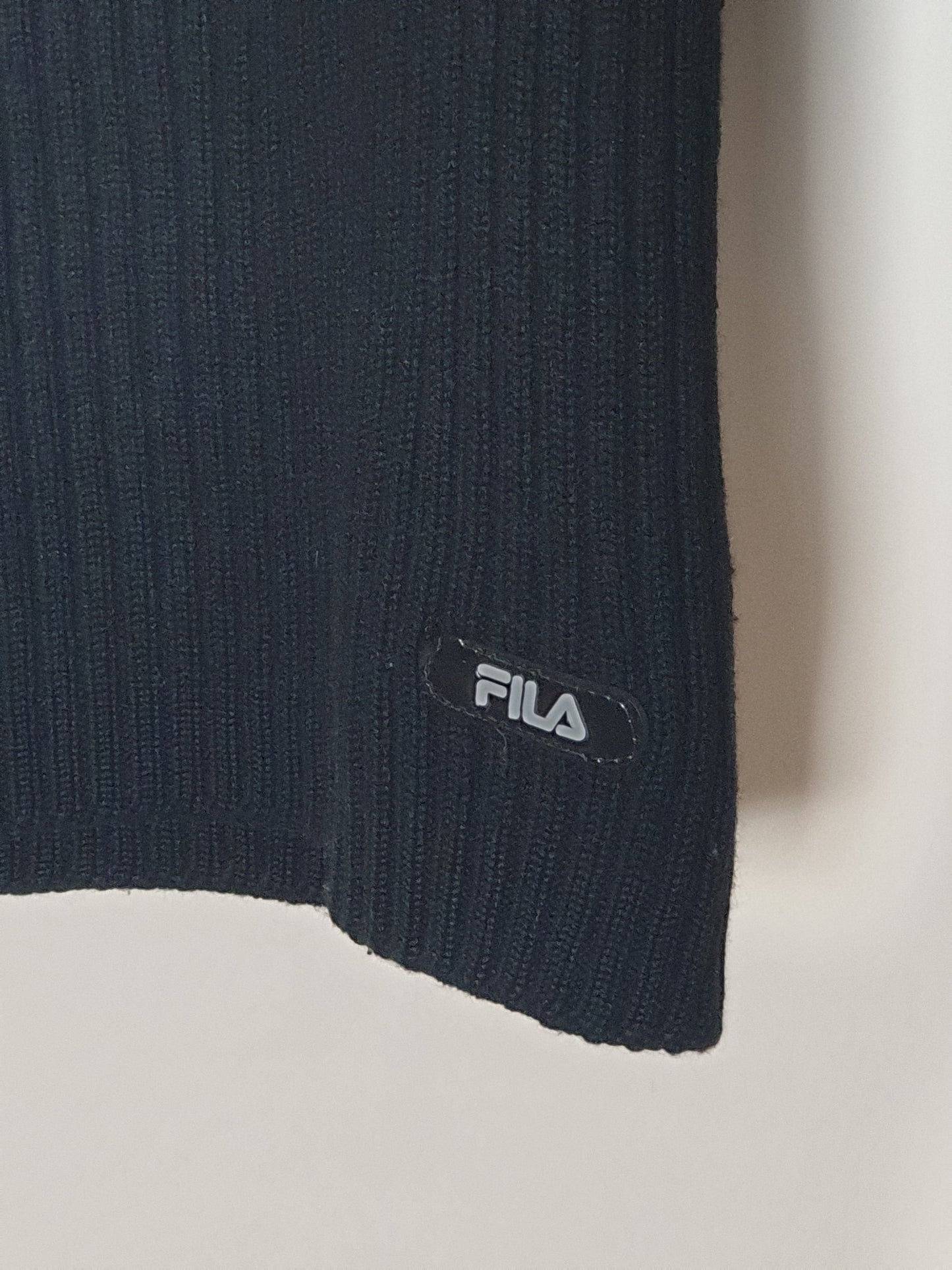 Vintage FILA - Pullover - Ripp Optik - Vintage Italy - Schwarz - Herren - L/XL