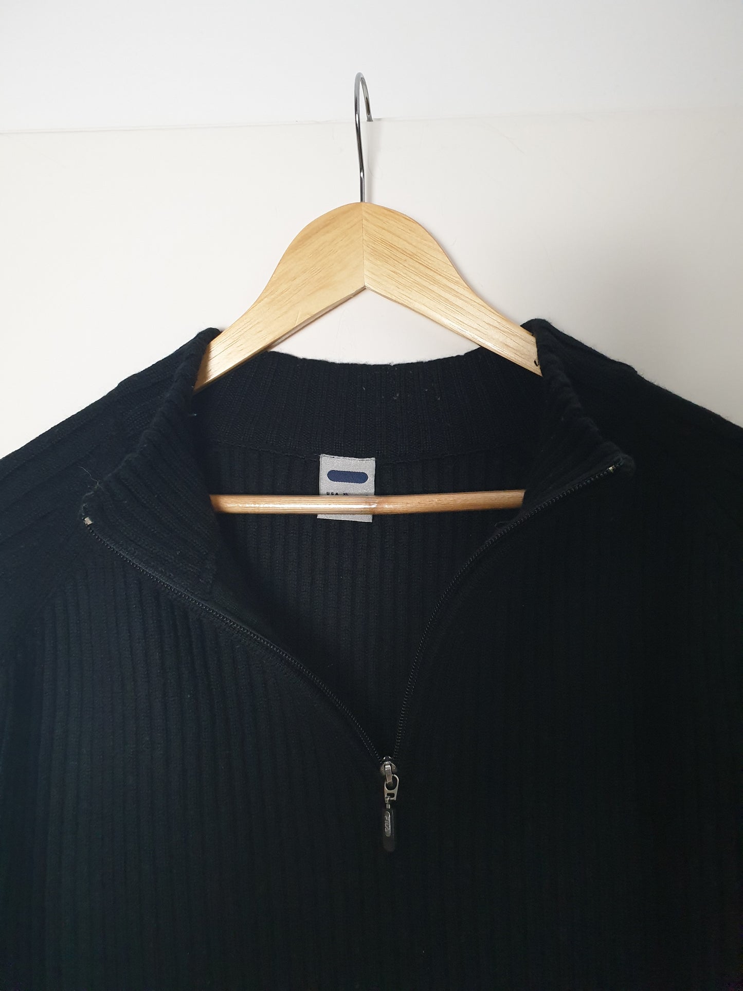 Vintage FILA - Pullover - Ripp Optik - Vintage Italy - Schwarz - Herren - L/XL