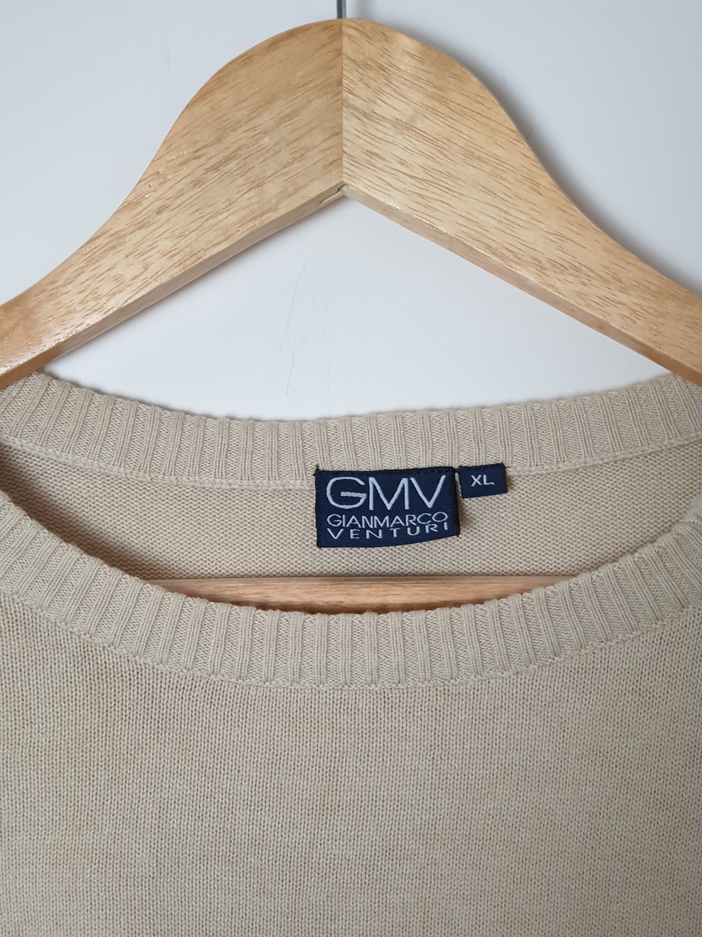 Vintage Gian Marco Venturi  - Pullover - Klassisch - Vintage Italy - Beige - Herren - L/XL