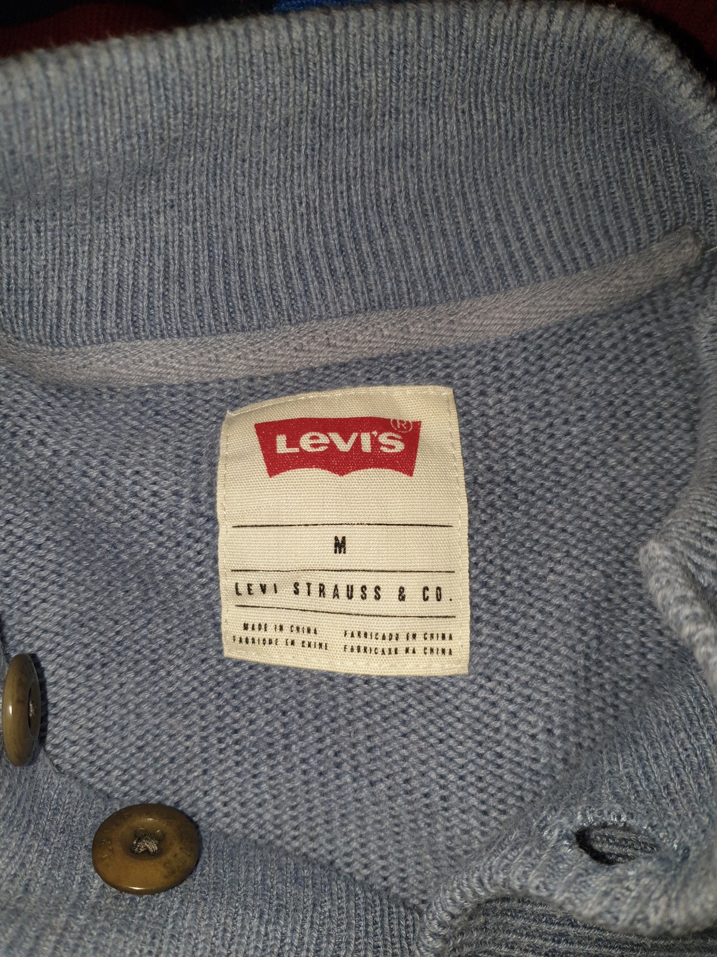 VINTAGE LEVIS - Pullover - Klassisch - Blau - Herren - XL