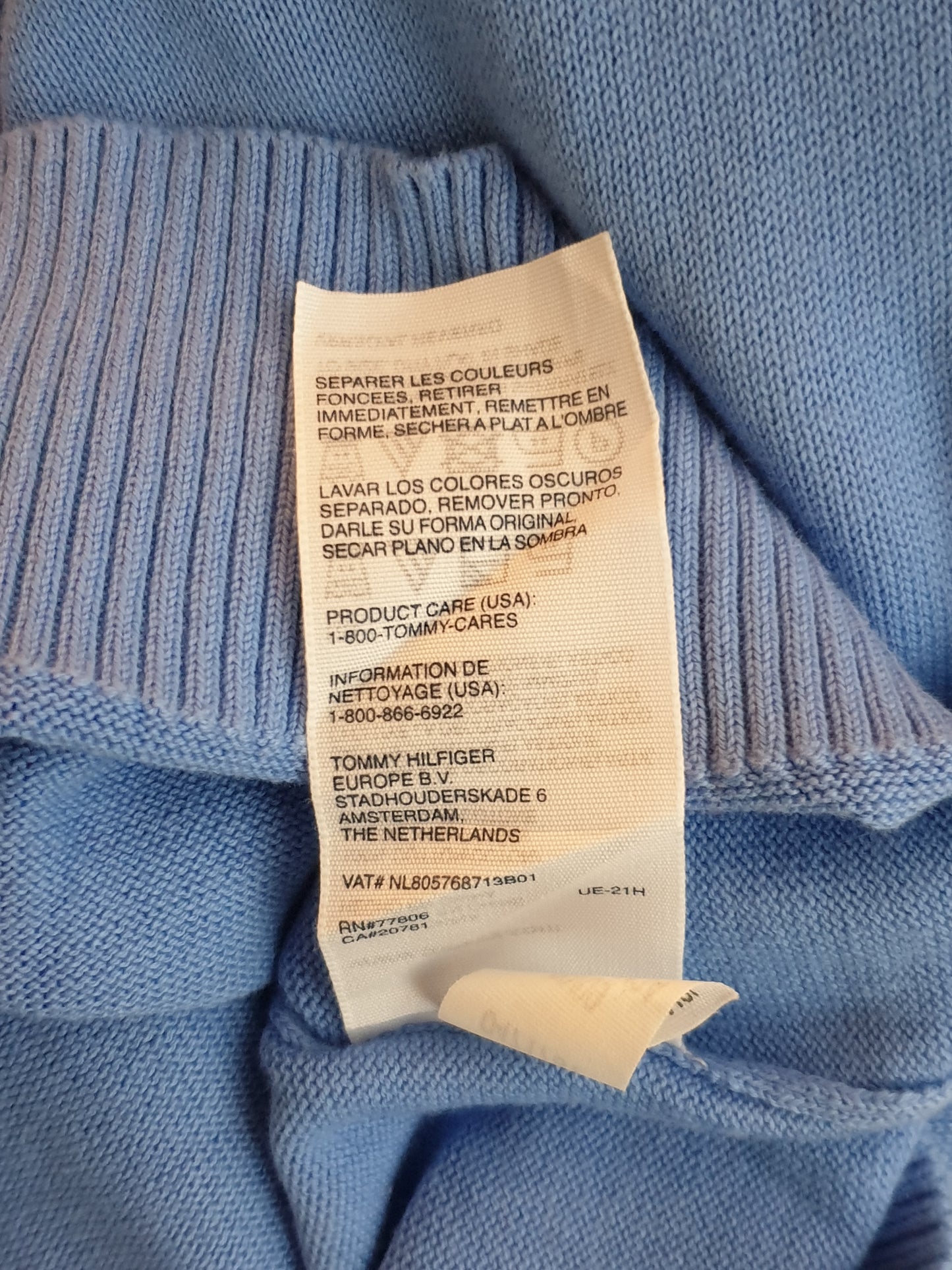 Tommy Hilfiger - Pullover - Klassisch - Hellblau - Herren - L