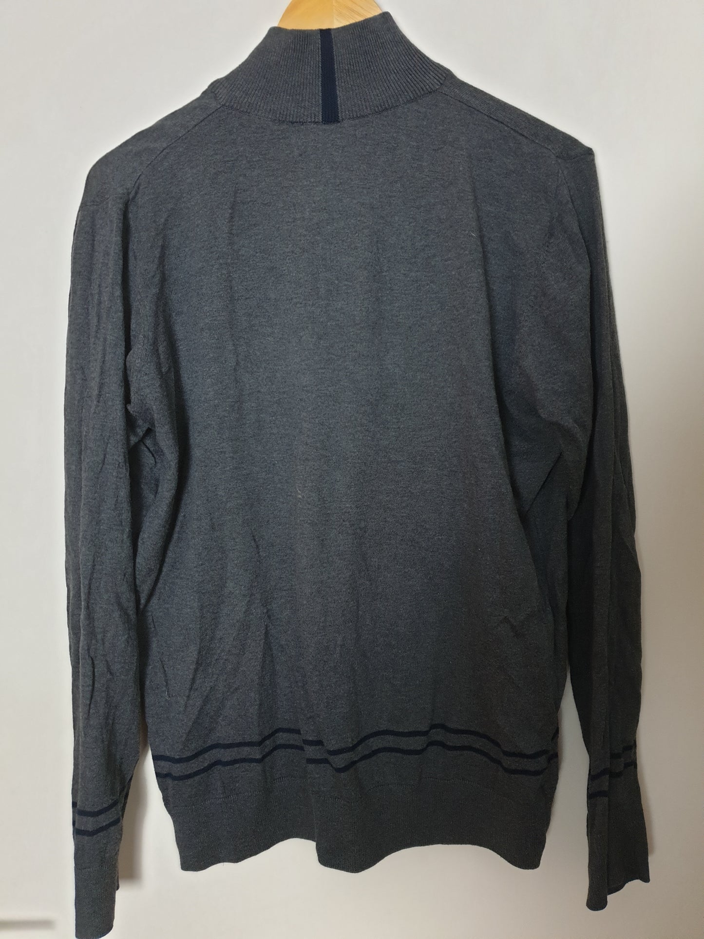 Tommy Hilfiger - Pullover - Klassisch mit Reißverschluss - Grau - Herren - L