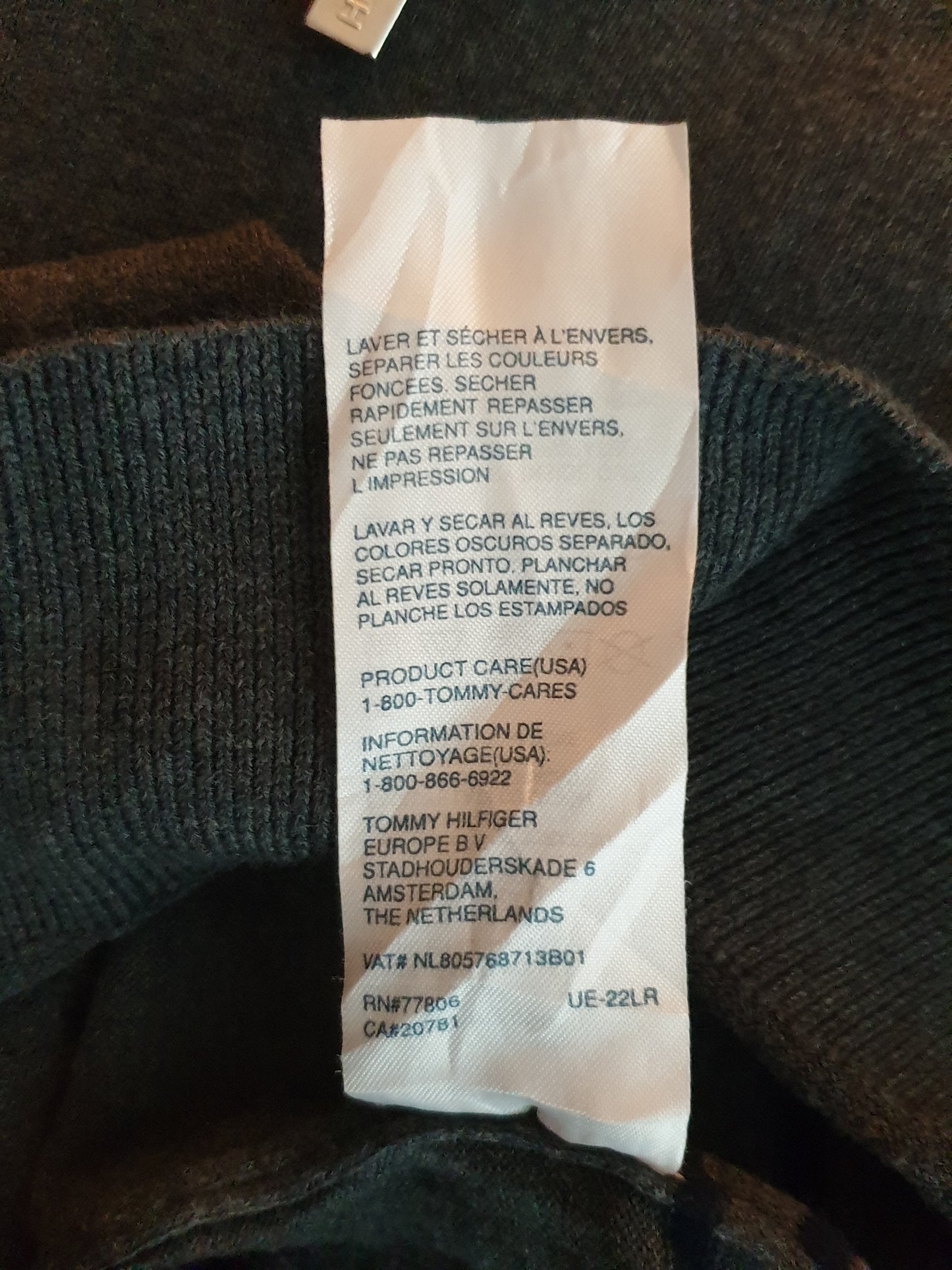 Tommy Hilfiger - Pullover - Klassisch mit Reißverschluss - Grau - Herren - L