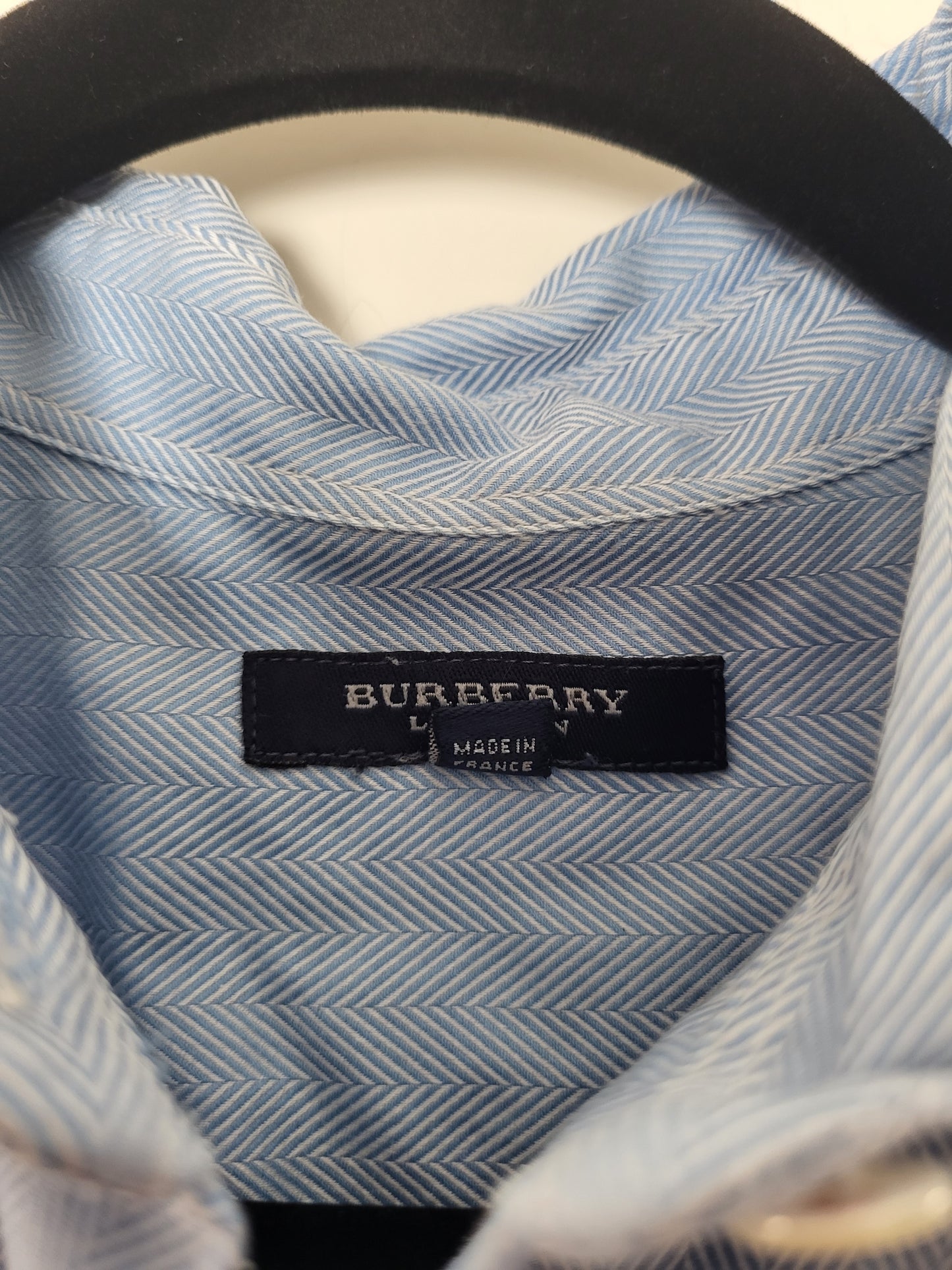 Burberry - Hemd - Streifen Muster - Vintage - Blau - Herren - M/L (42)