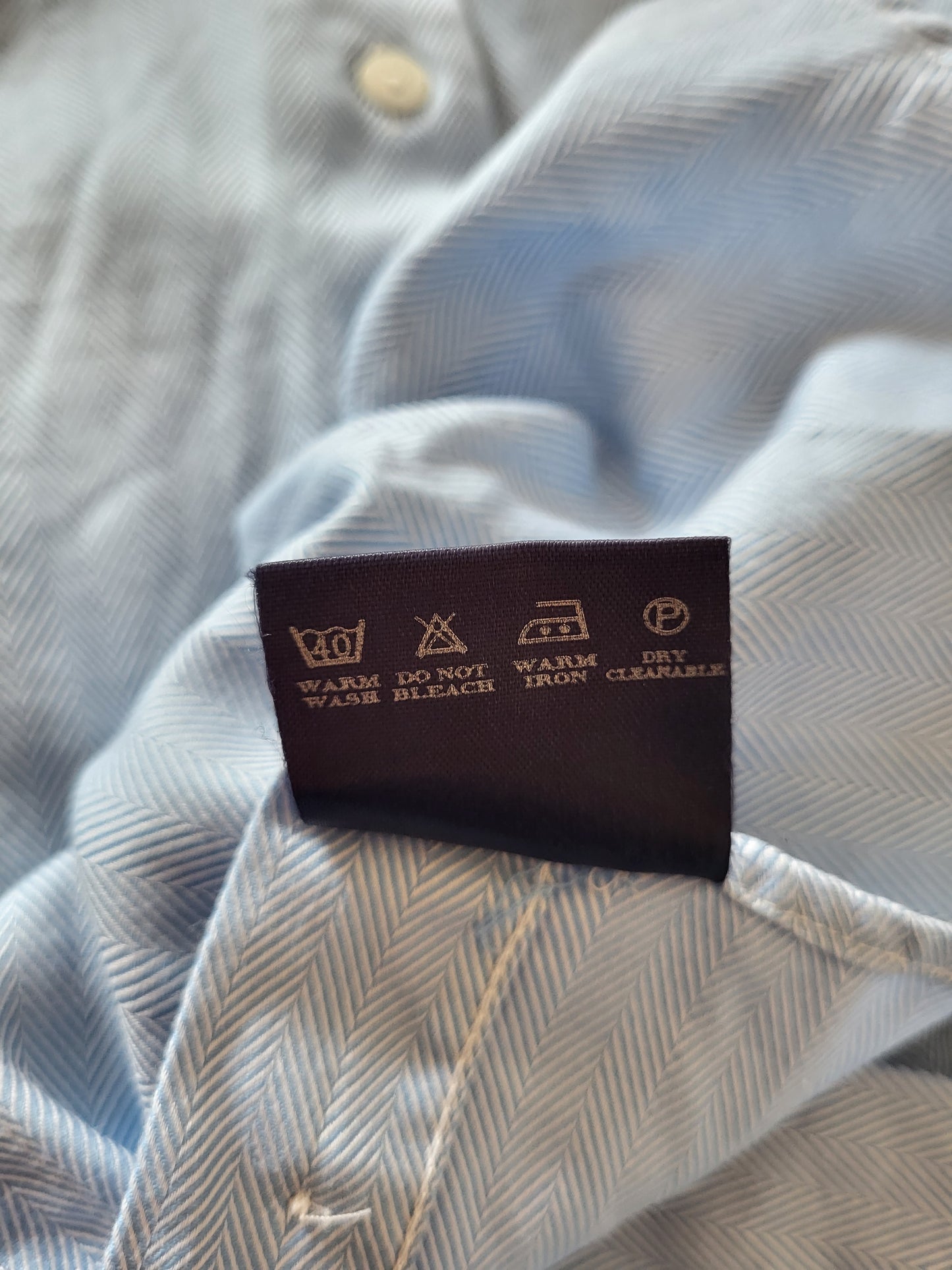 Burberry - Hemd - Streifen Muster - Vintage - Blau - Herren - M/L (42)