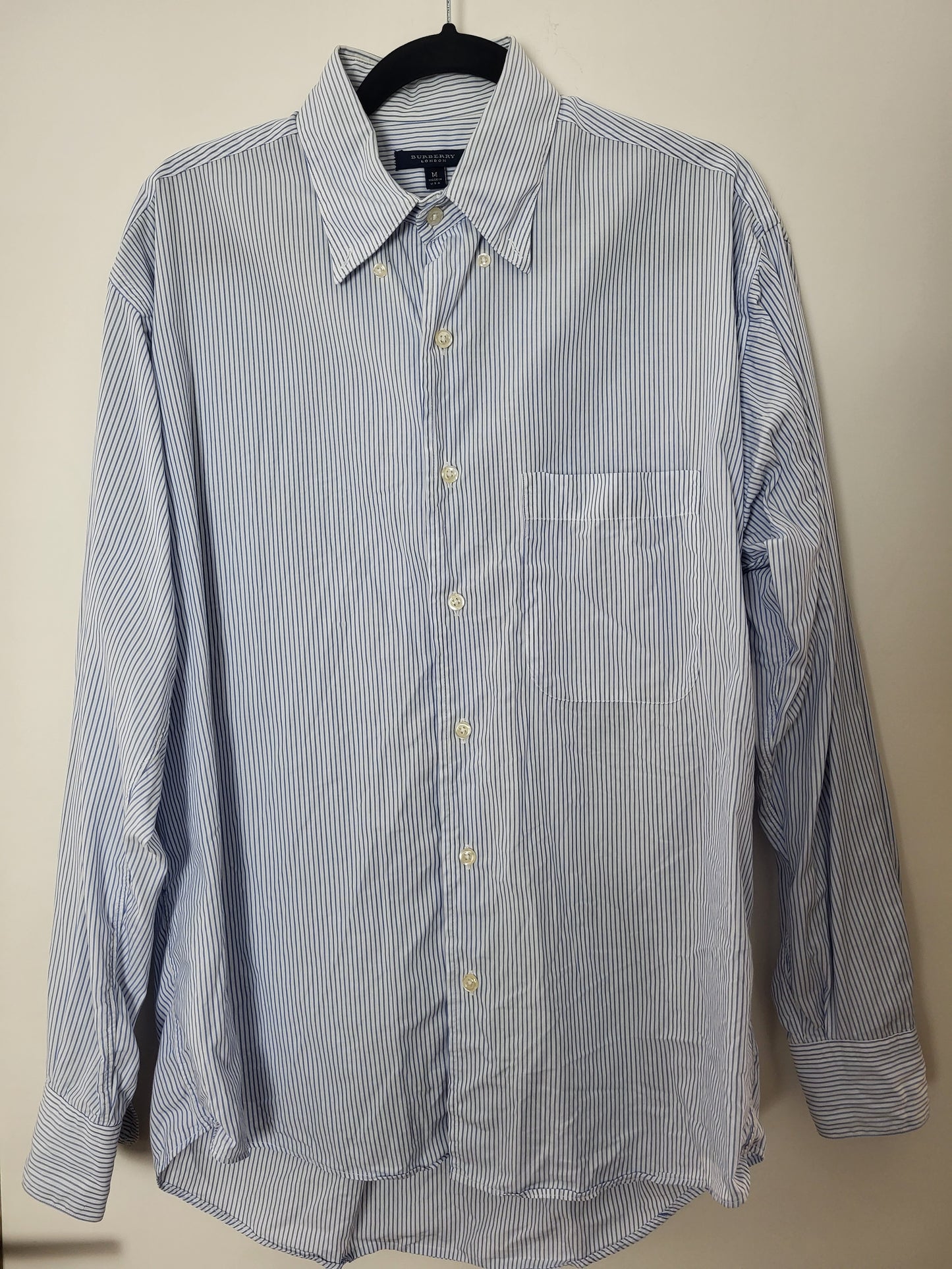 Burberry - Hemd - Streifen Muster - Vintage - Blau - Herren - M