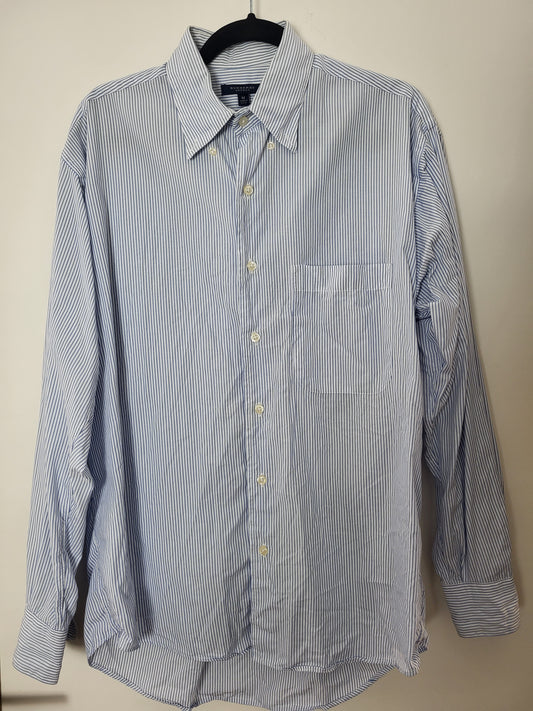 Burberry - Hemd - Streifen Muster - Vintage - Blau - Herren - M