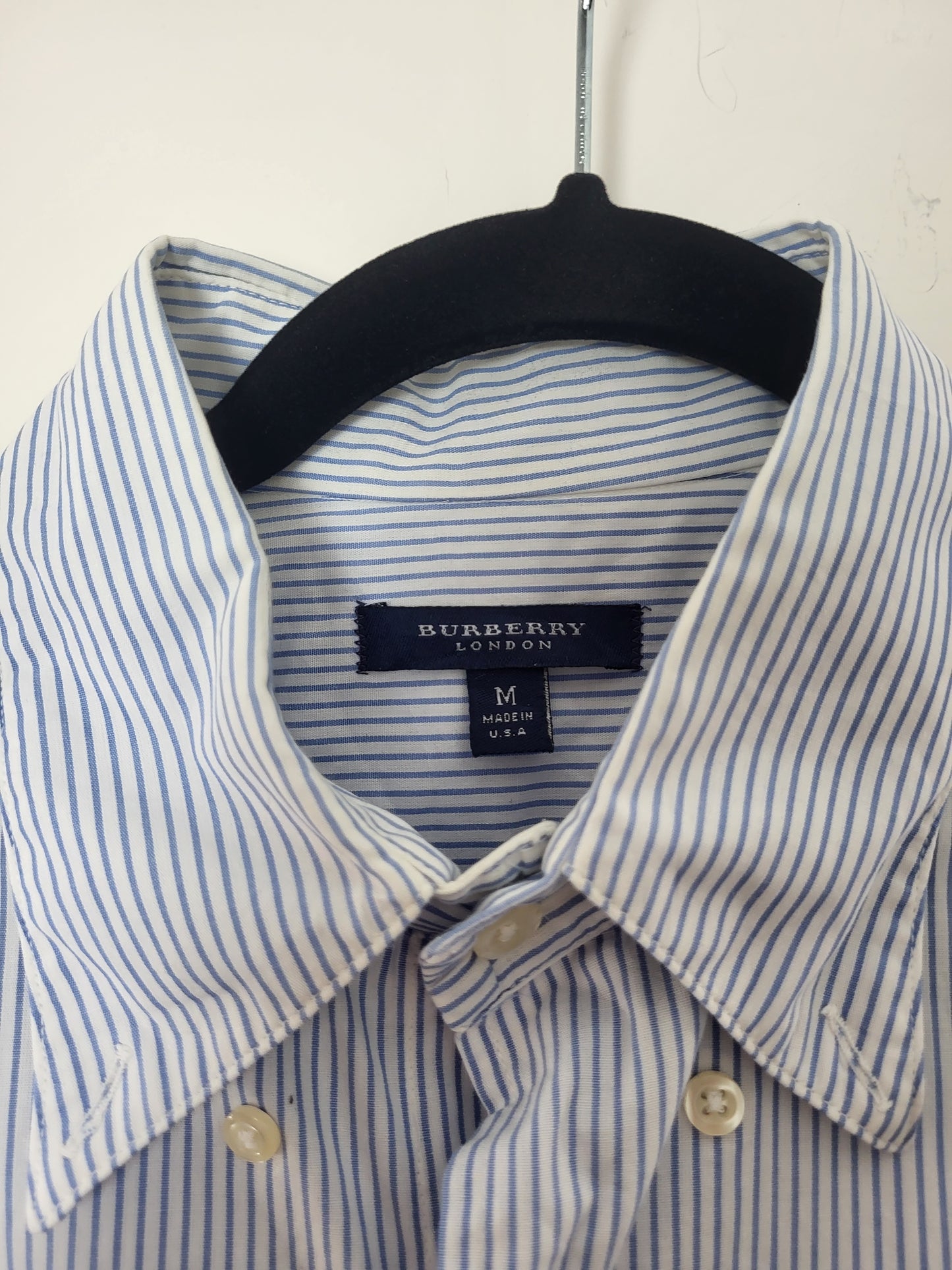 Burberry - Hemd - Streifen Muster - Vintage - Blau - Herren - M
