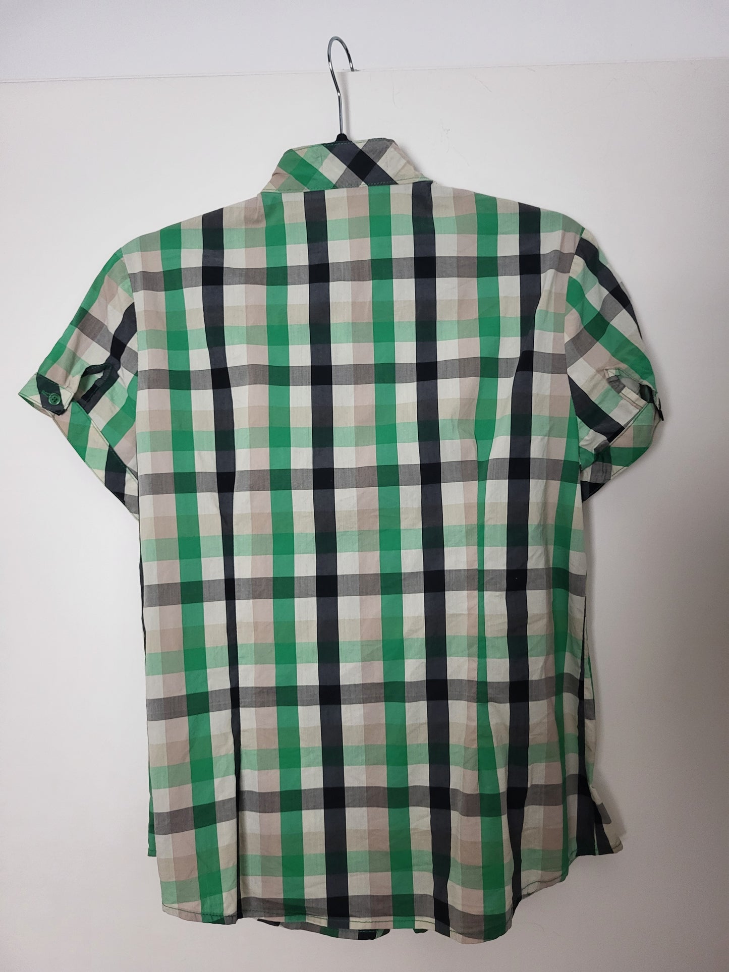 Burberry - Bluse/Hemd - Karo Muster - Vintage - Grün - Damen - S/M
