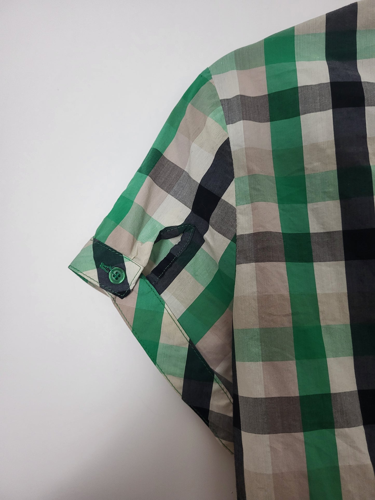 Burberry - Bluse/Hemd - Karo Muster - Vintage - Grün - Damen - S/M