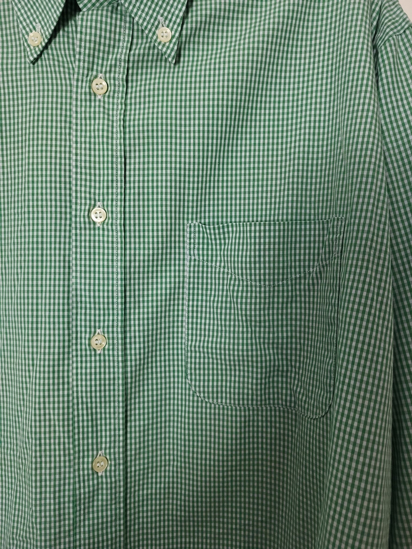 Burberry - Hemd - Karo Muster - Vintage - Grün - Herren - L/XL (42)