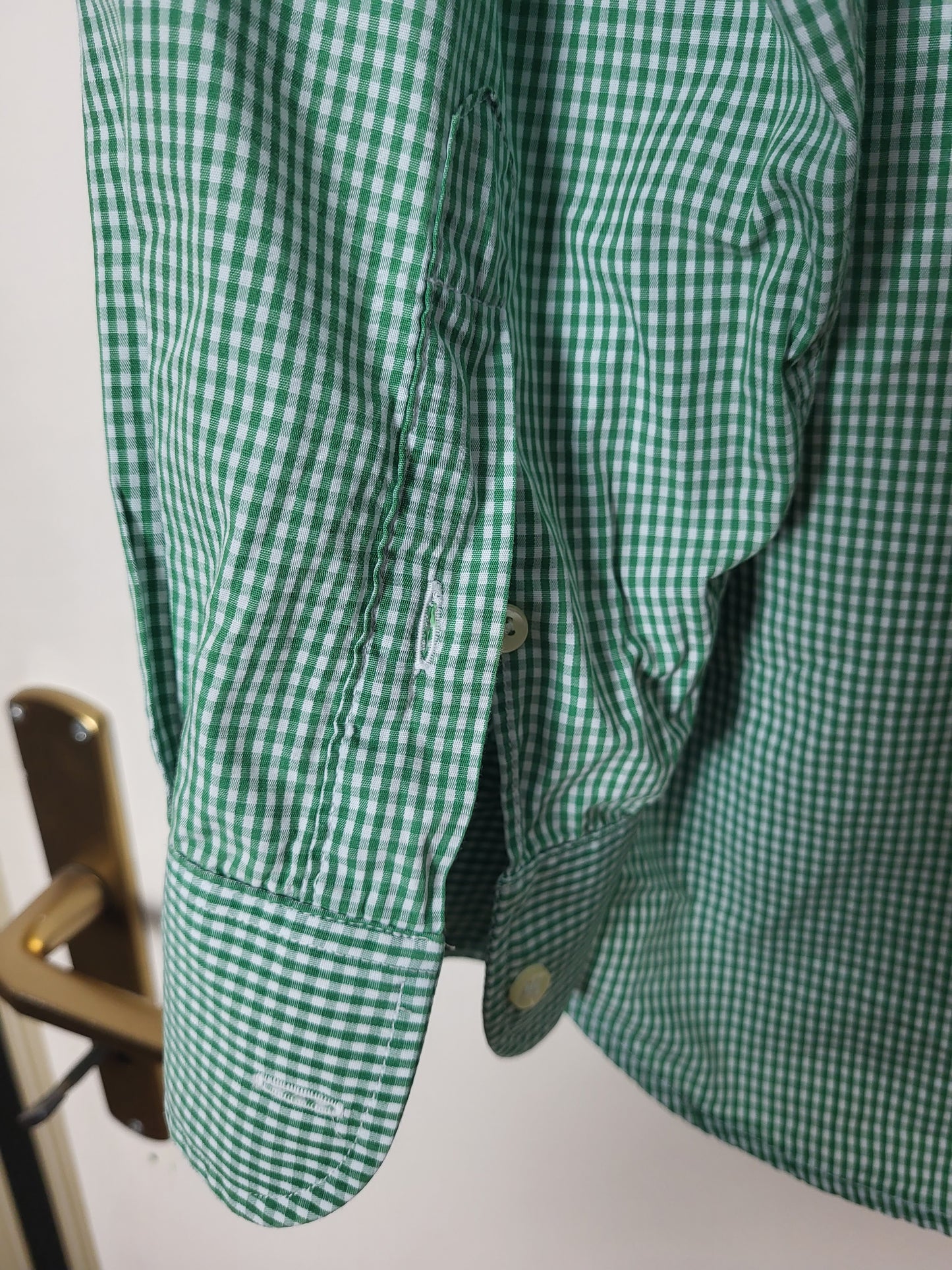 Burberry - Hemd - Karo Muster - Vintage - Grün - Herren - L/XL (42)