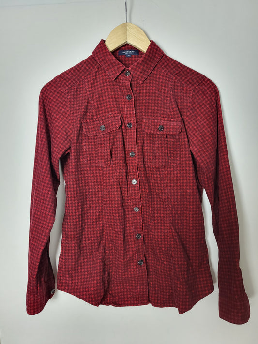 VINTAGE BURBERRY - Hemd/Bluse - Muster - Schwarz/Rot - Damen - M
