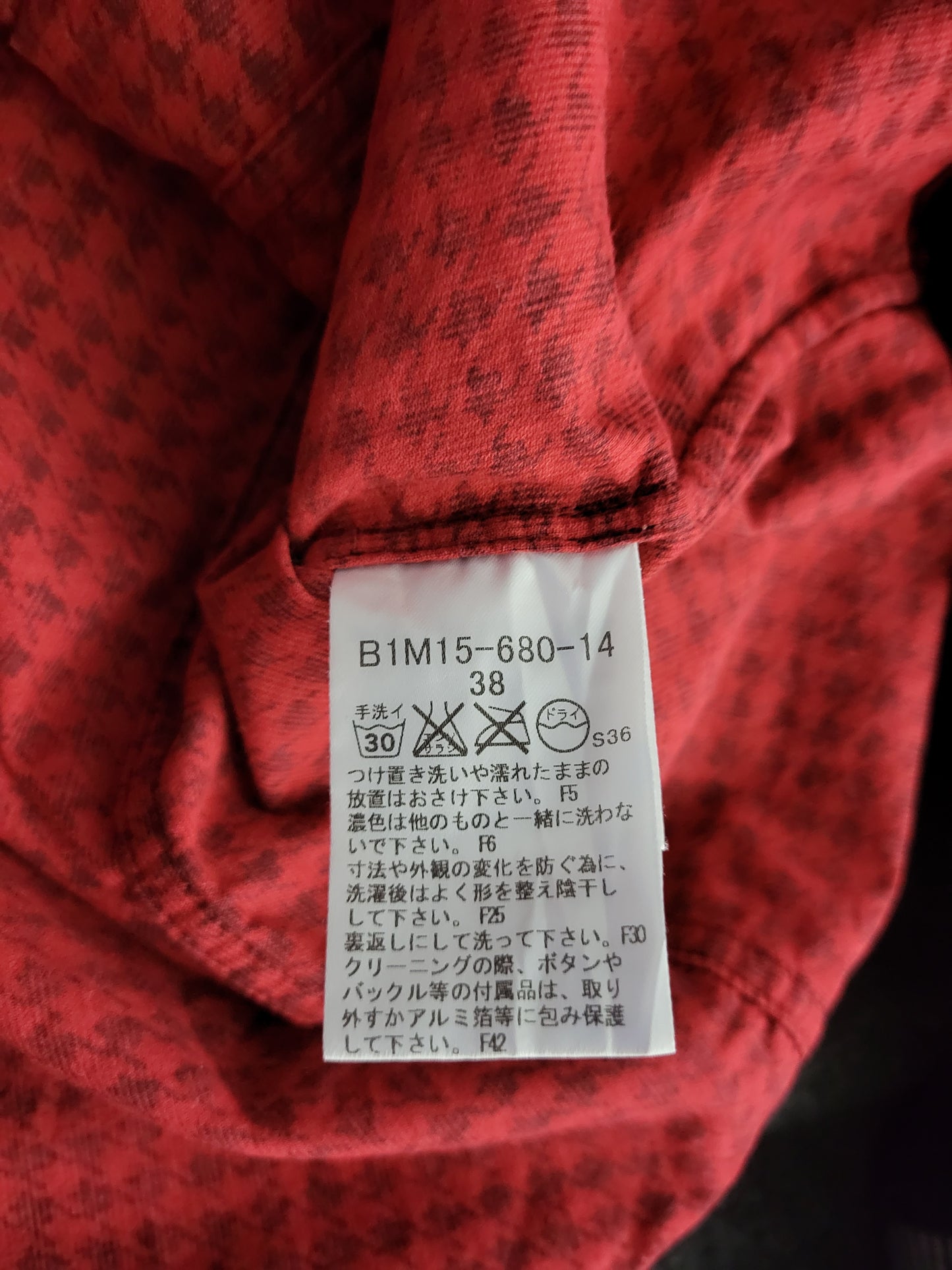 VINTAGE BURBERRY - Hemd/Bluse - Muster - Schwarz/Rot - Damen - M