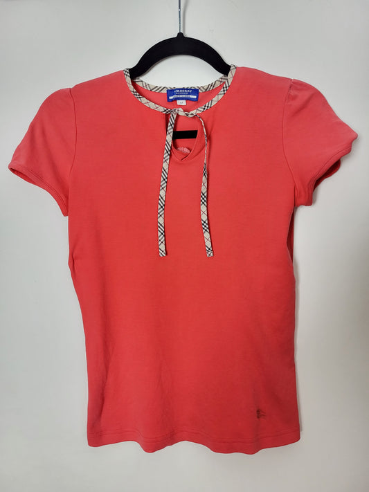 VINTAGE BURBERRY - Shirt - Klassisch - Rot - Kinder - M