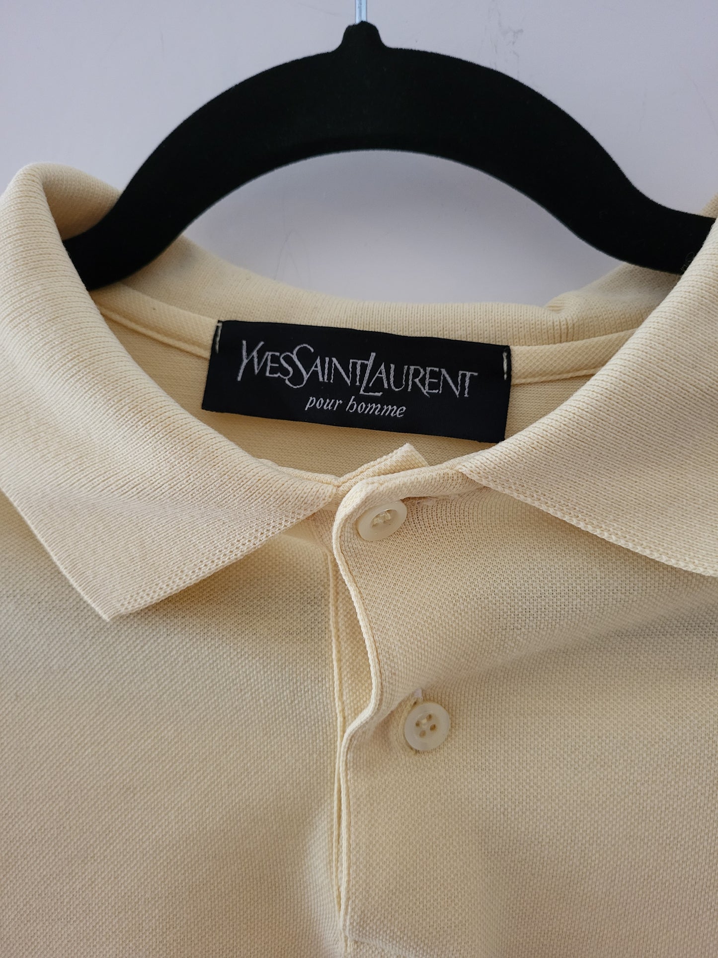 Vintage Yves Saint Laurent - Poloshirt - Klassisch - Gelb - Herren - XL