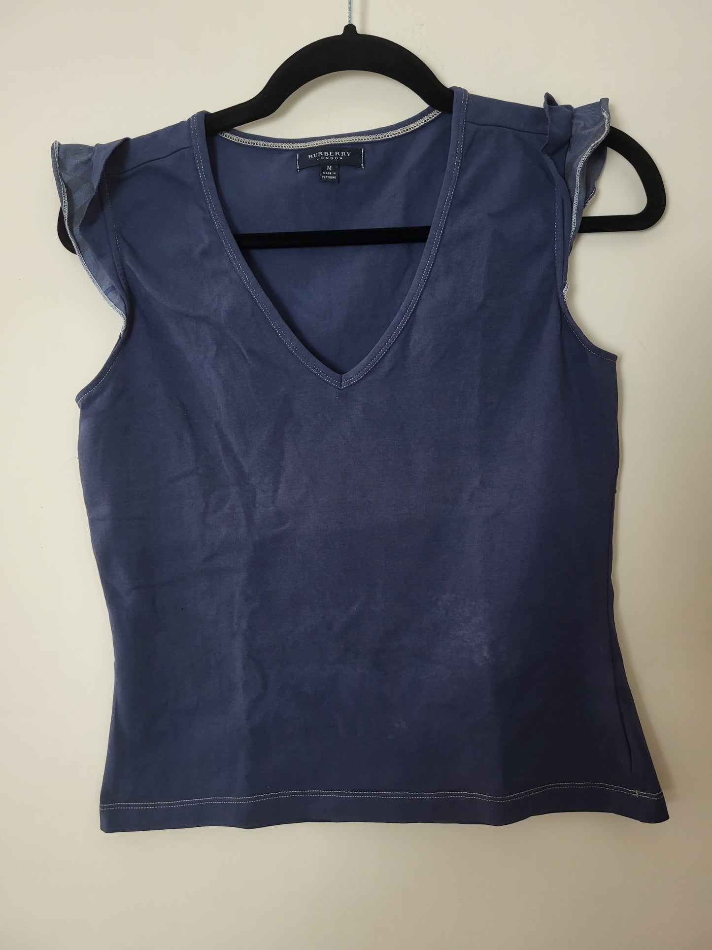 Vintage BURBERRY - Top/Shirt - Klassisch - Dunkelblau - Damen - S