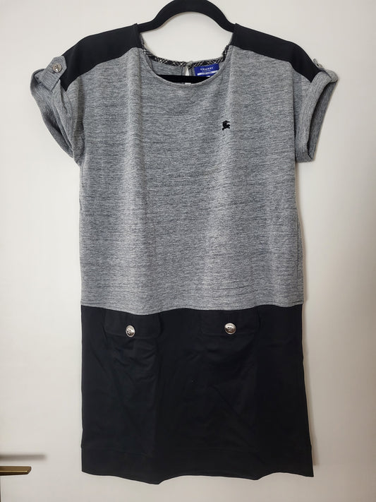 Vintage BURBERRY - Kleid - Klassisch - Grau/Schwarz - Damen - S/M (Maße)