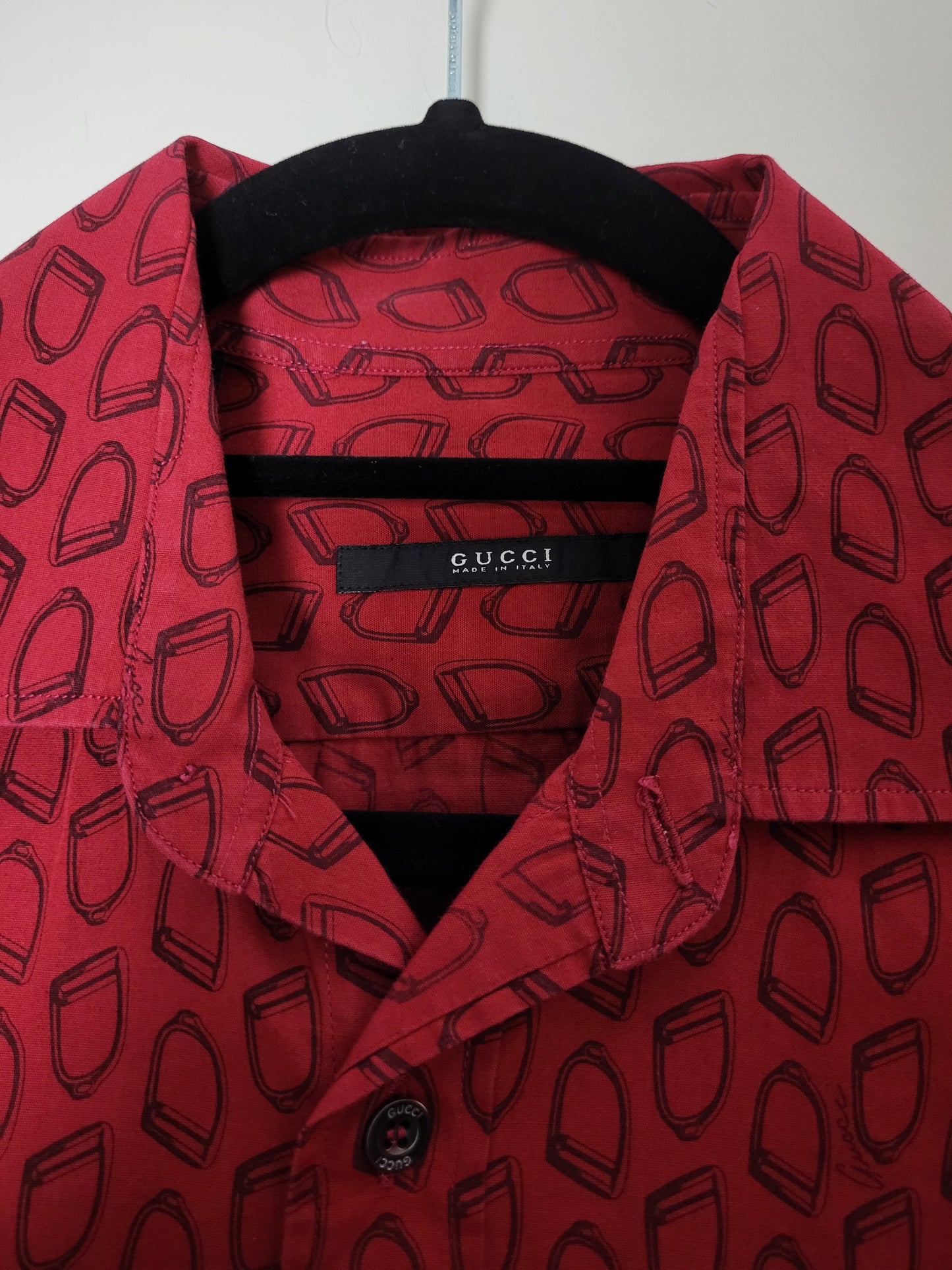 Gucci - Hemd - Print mit Muster - Rot - Herren - L