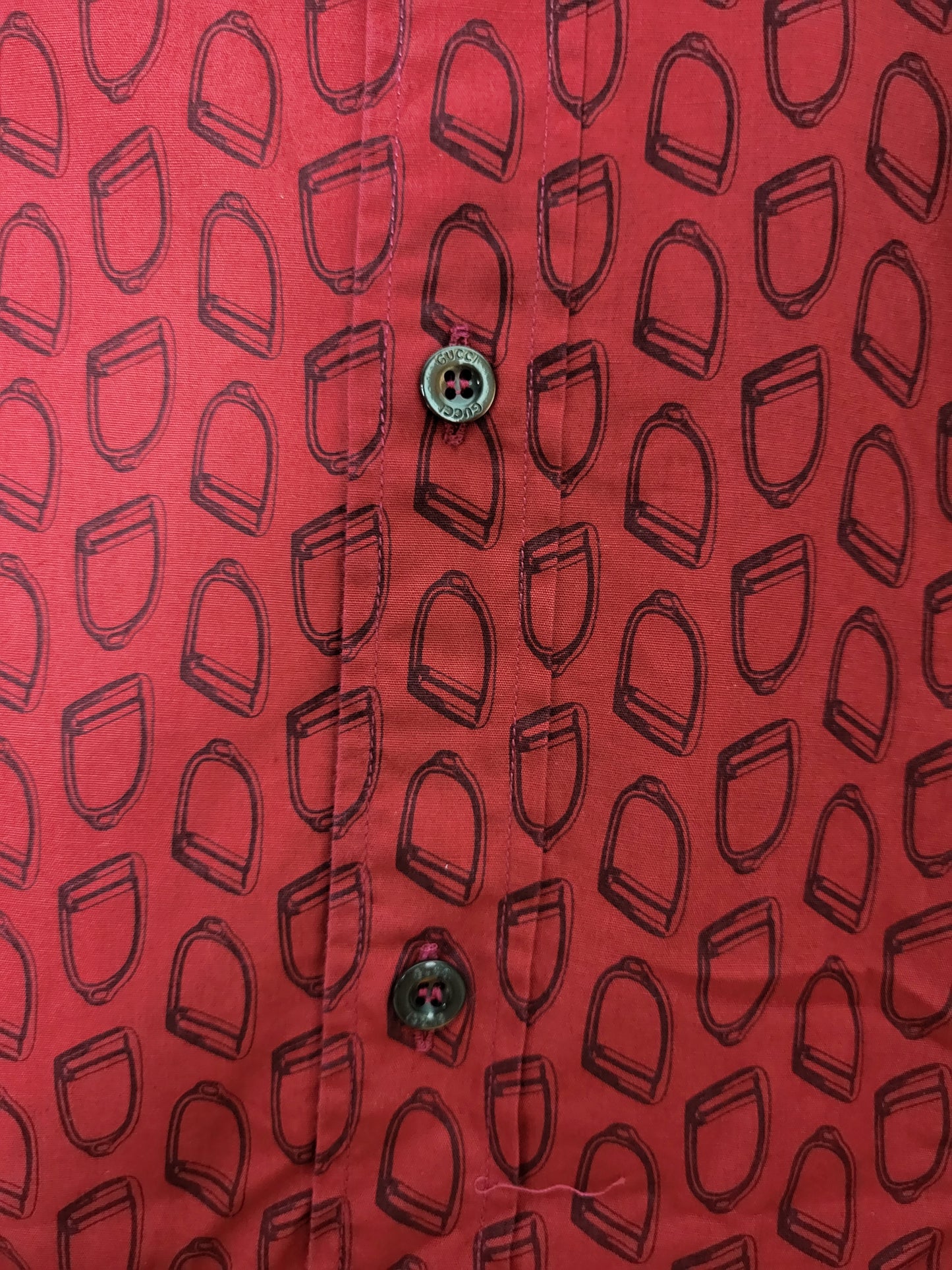 Gucci - Hemd - Print mit Muster - Rot - Herren - L