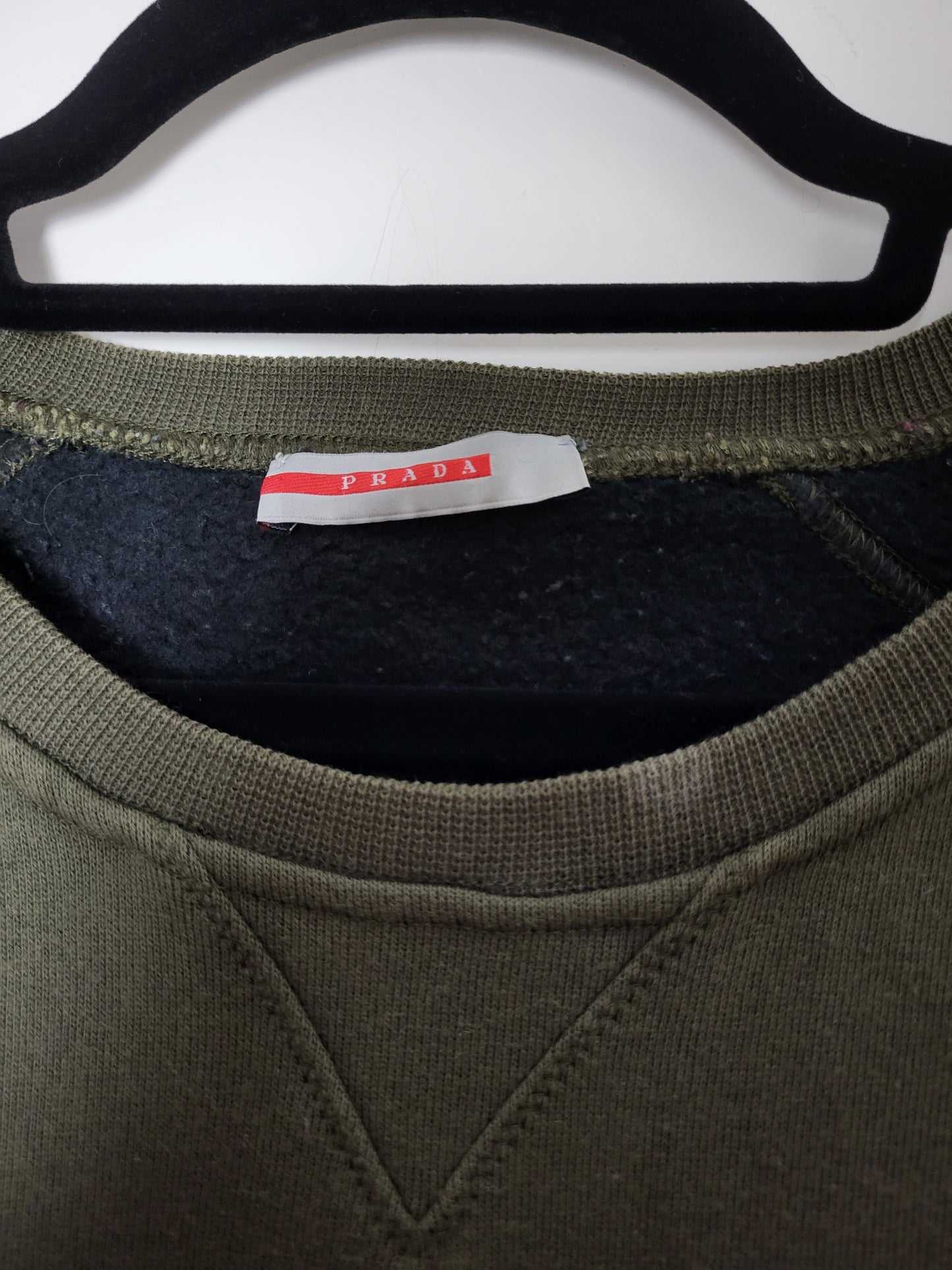 Prada - Pullover - Klassisch - Oliv - Herren - M/L