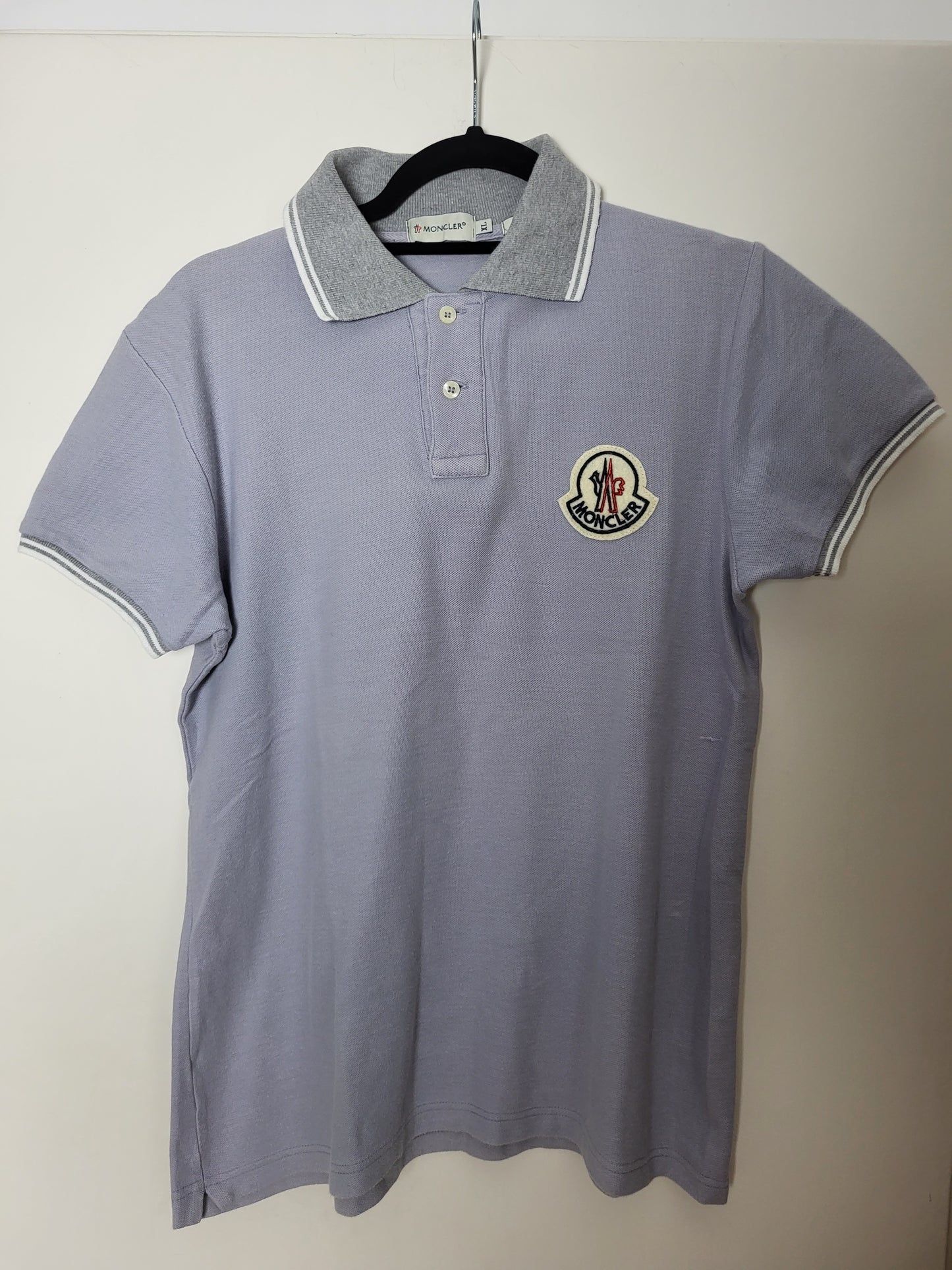 Moncler - Poloshirt - Klassisch - Blaugrau - Damen - XL
