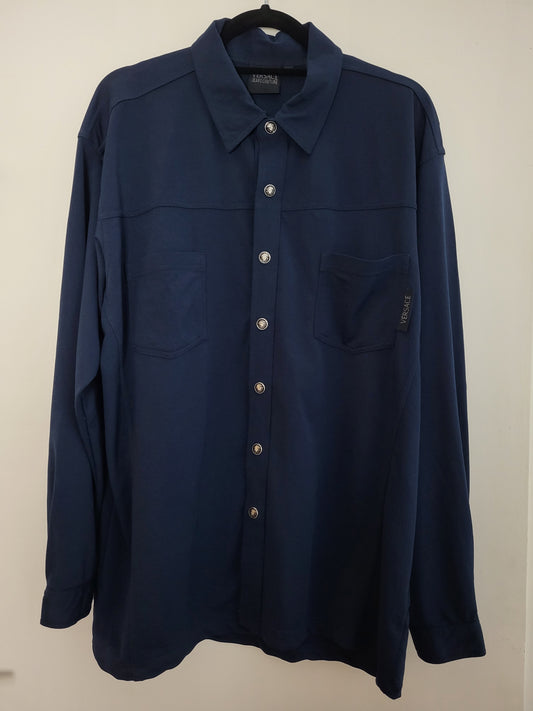 VERSACE Jeans Couture - Hemd - Exklusiv - Dunkelblau - Herren - XL