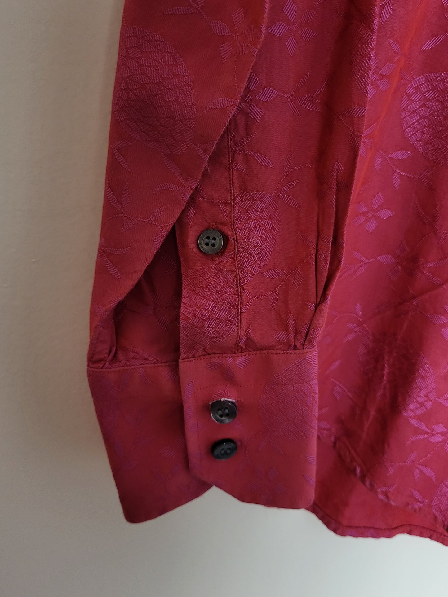 VERSACE Collection - Hemd - Exklusiv - Rot mit Muster - Herren - M