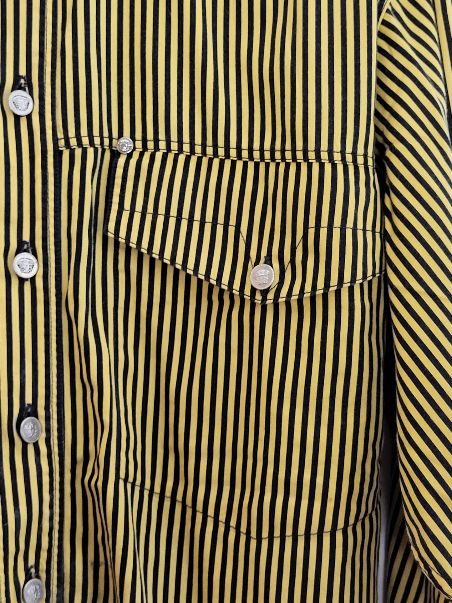 VERSACE Jeans Signature - Hemd - Exklusiv - Gold/Schwarz - Herren - M