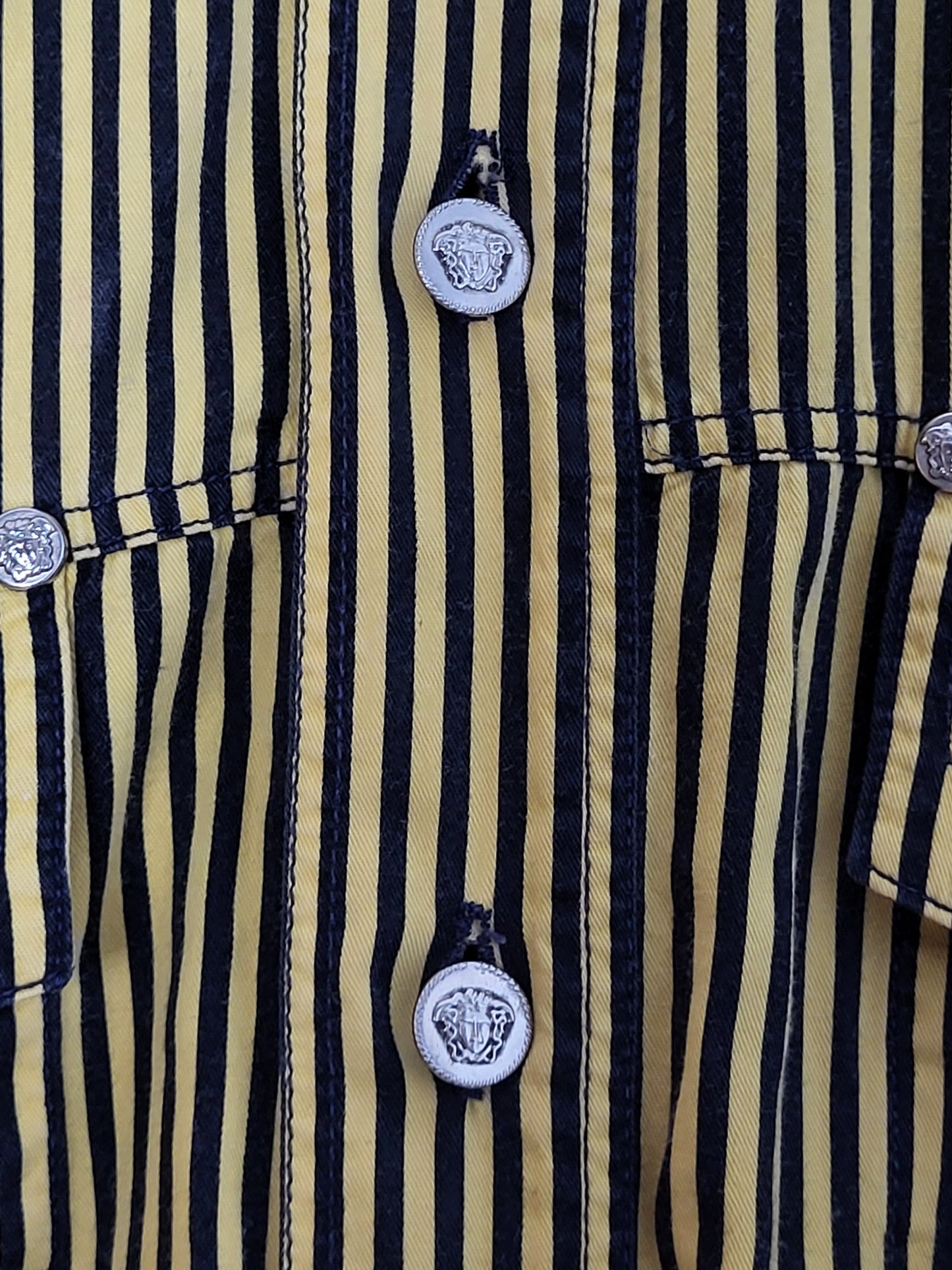 VERSACE Jeans Signature - Hemd - Exklusiv - Gold/Schwarz - Herren - M