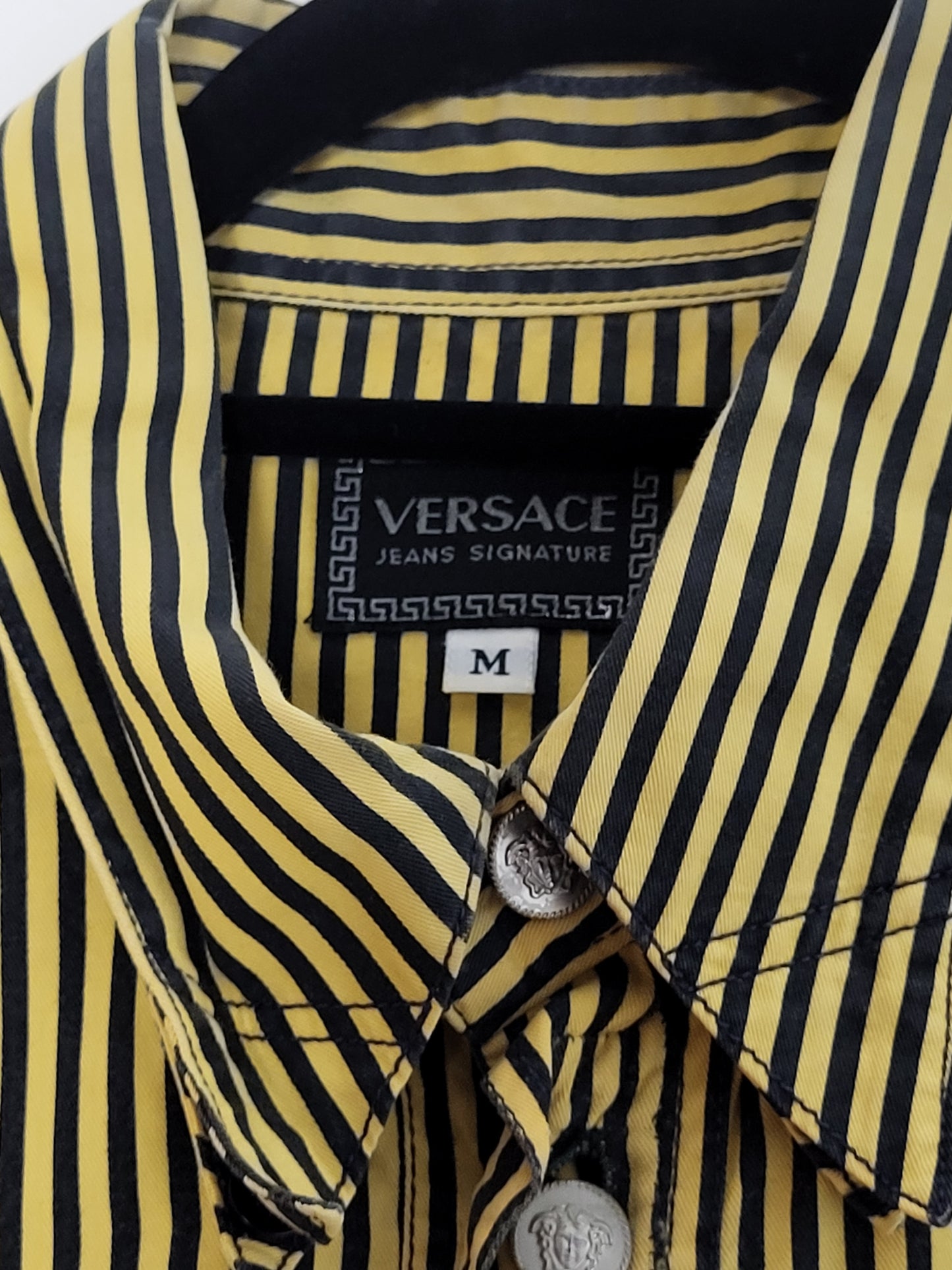 VERSACE Jeans Signature - Hemd - Exklusiv - Gold/Schwarz - Herren - M
