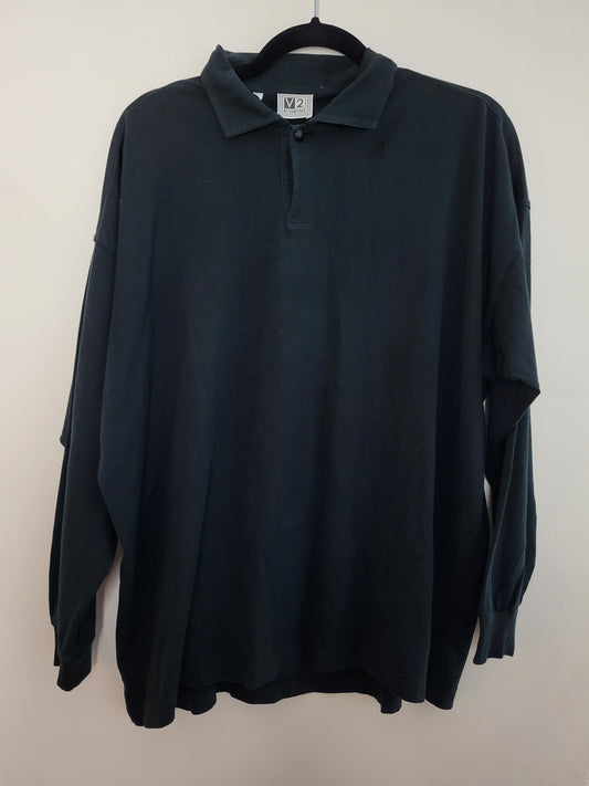 VERSACE V2 Classic - Poloshirt - Exklusiv - Schwarz - Herren - L