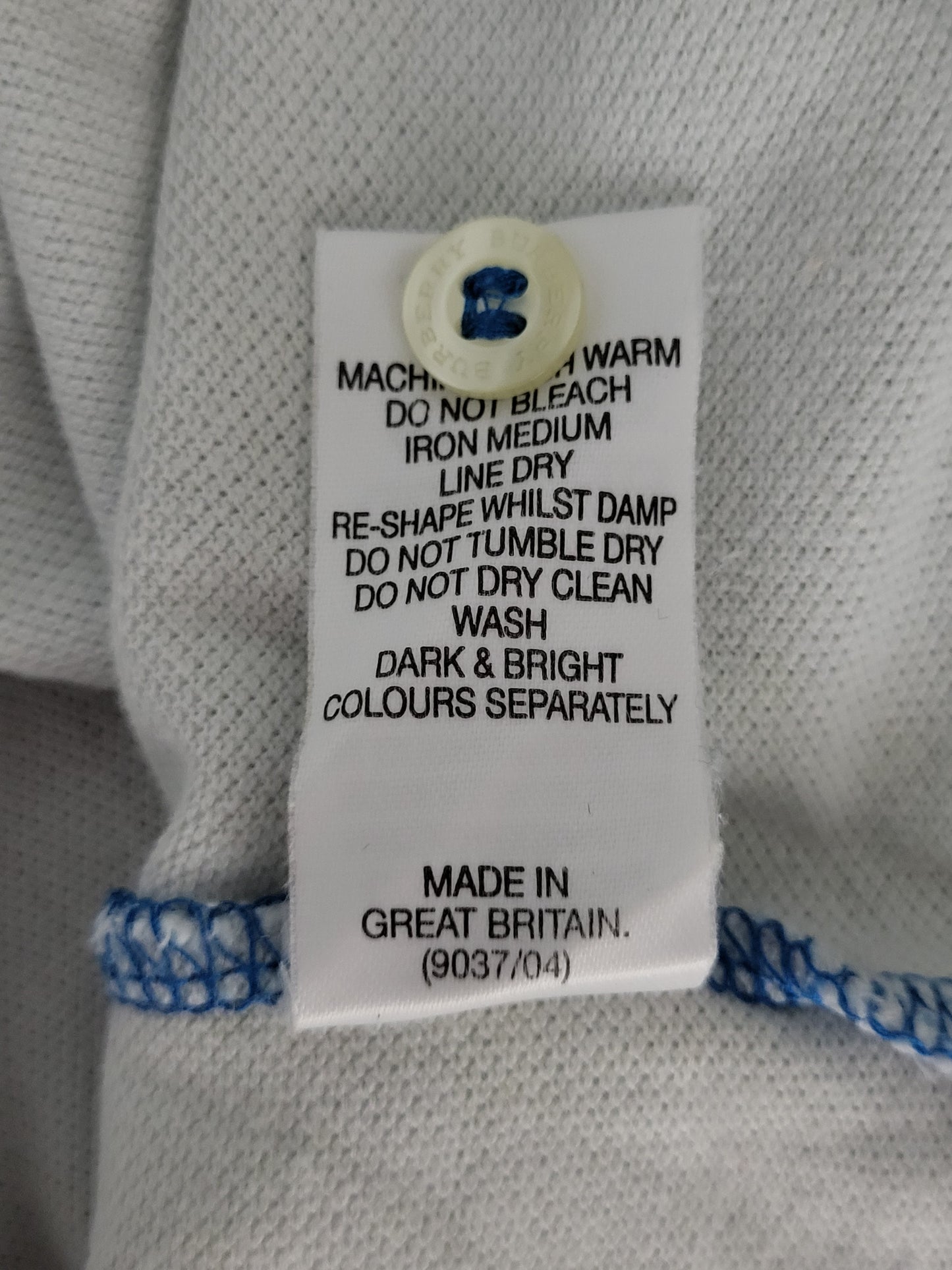 BURBERRY - Poloshirt - Klassisch - Weiß - Herren - S/M