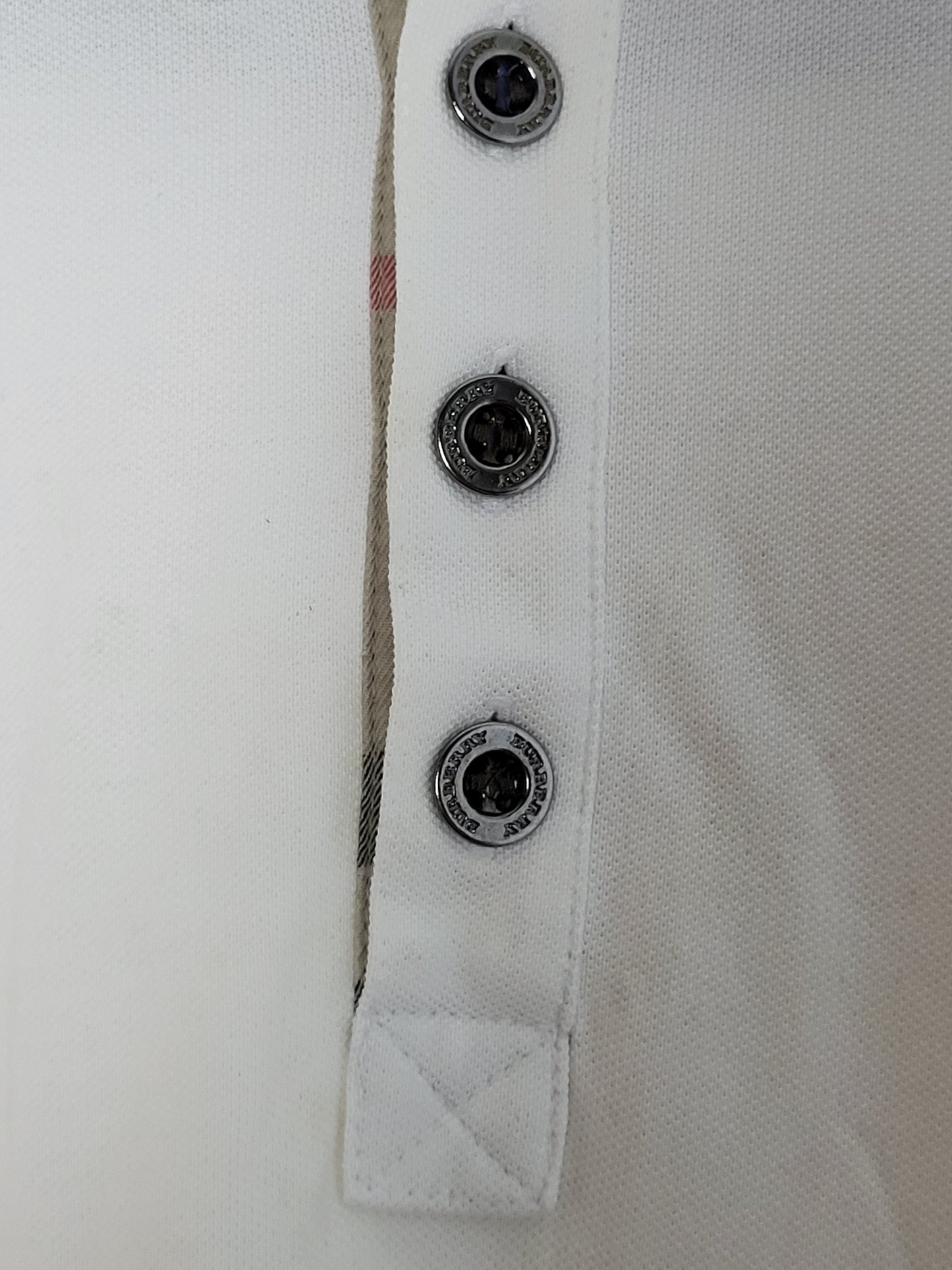 BURBERRY - Poloshirt - Klassisch - Weiß - Herren - L