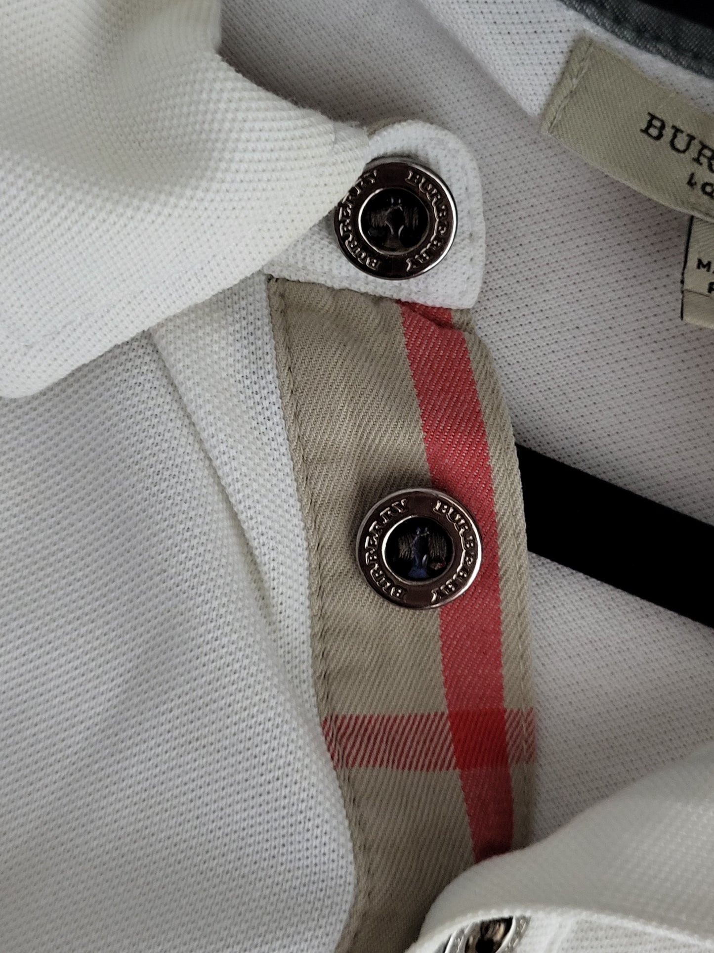BURBERRY - Poloshirt - Klassisch - Weiß - Herren - L