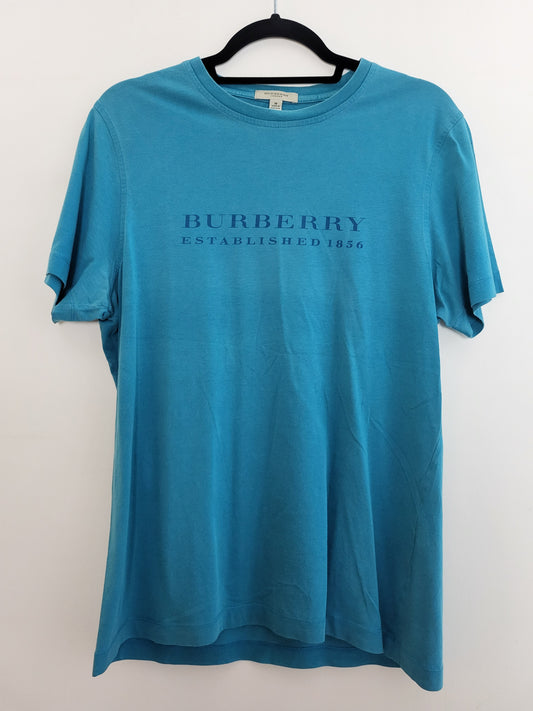 BURBERRY - T-Shirt - Klassisch - Türkis - Herren - M