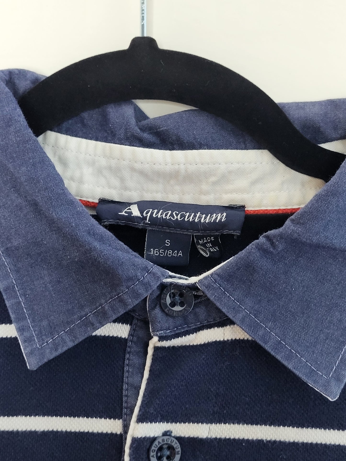 Aquascutum - Poloshirt - Streifen - Dunkelblau - Herren - S