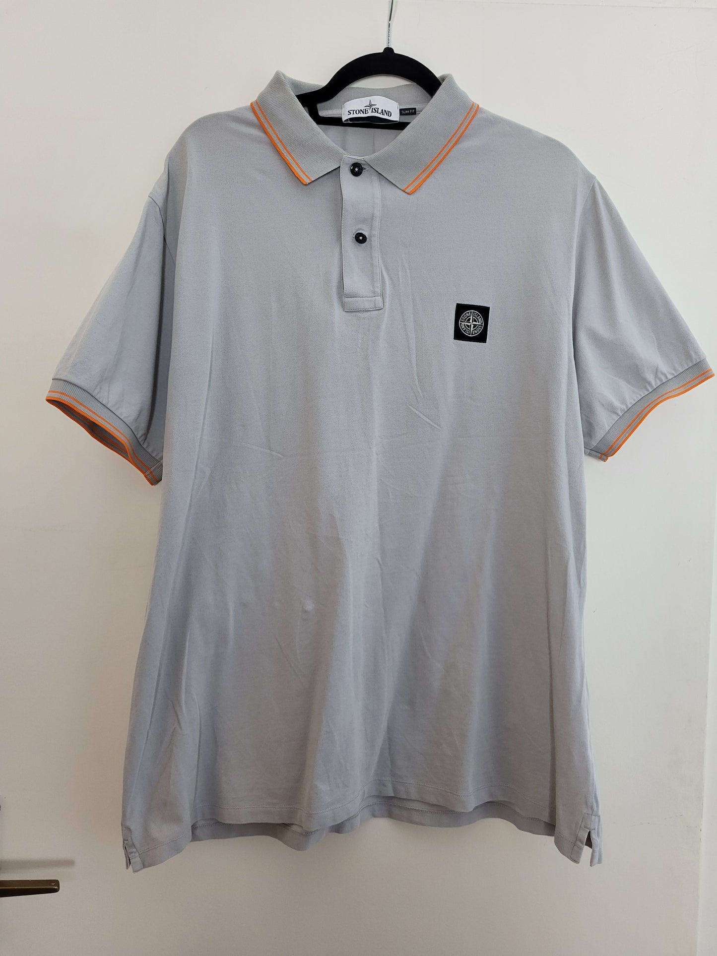 STONE ISLAND - Poloshirt - Klassisch - Hellgrau - Herren - XL/XXL