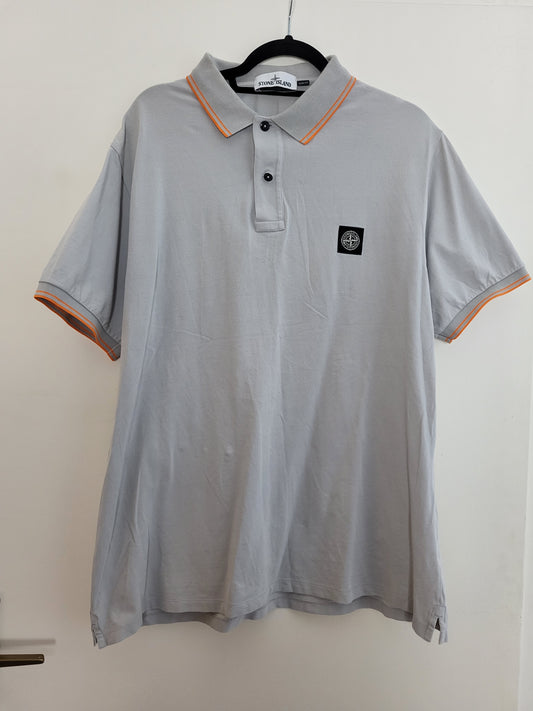 STONE ISLAND - Poloshirt - Klassisch - Hellgrau - Herren - XL/XXL